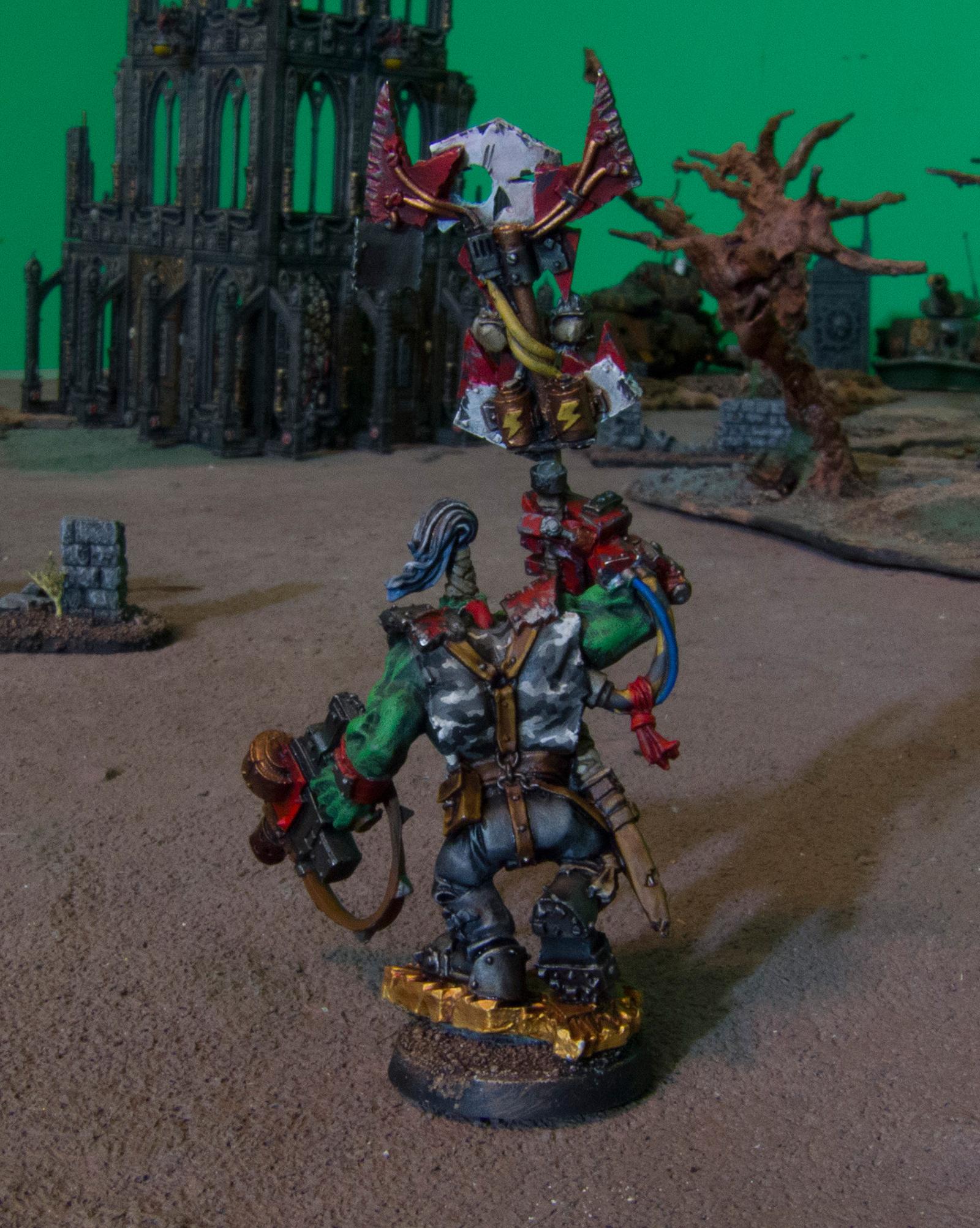 Nob, Ouze, Power Klaw, Waaagh Banner, Warhammer 40,000