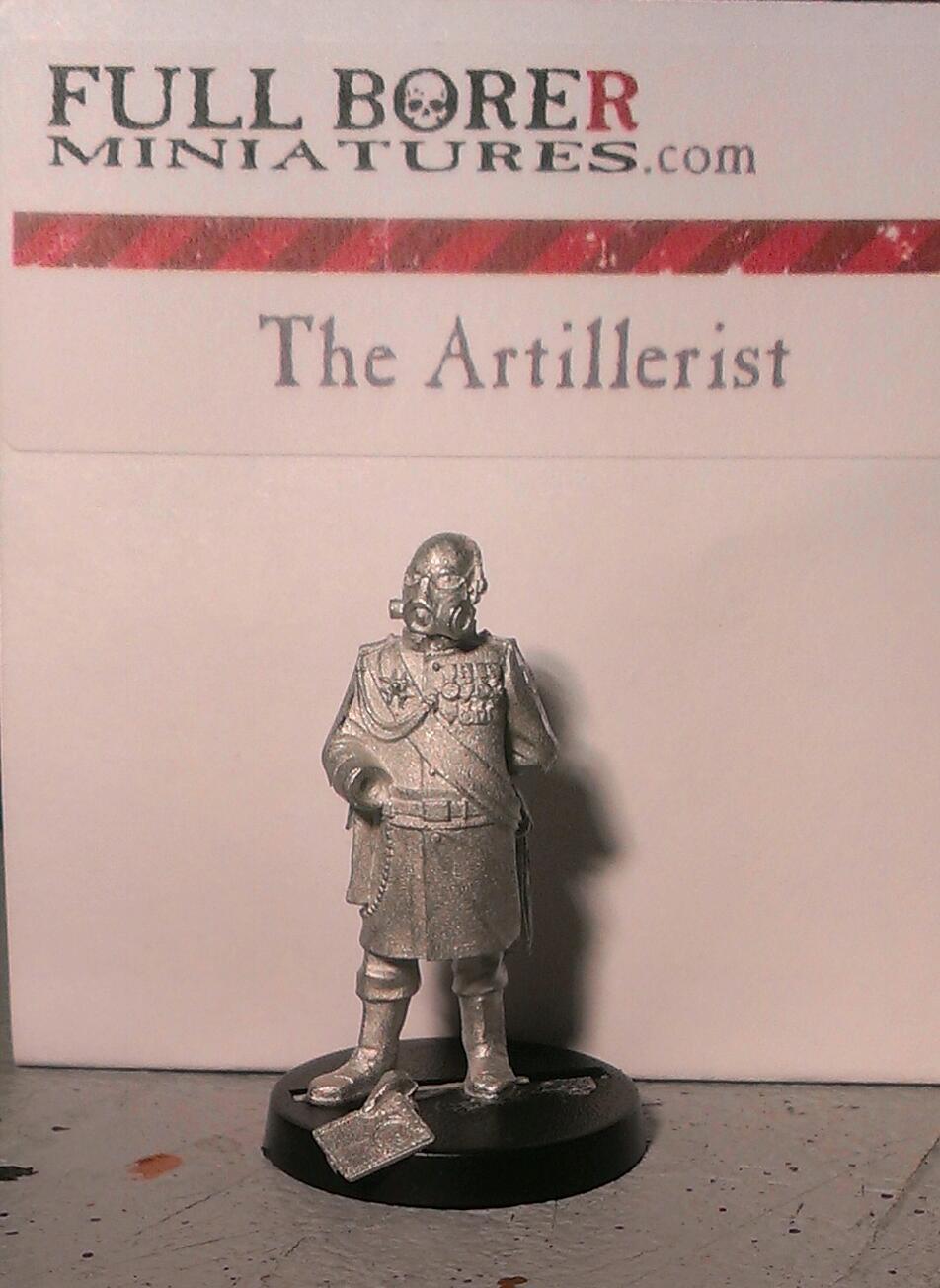 40k Steel Legion, Full Borer Miniatures, Gas Mask, Imperial Guard, Master Of Ordnance, Officer