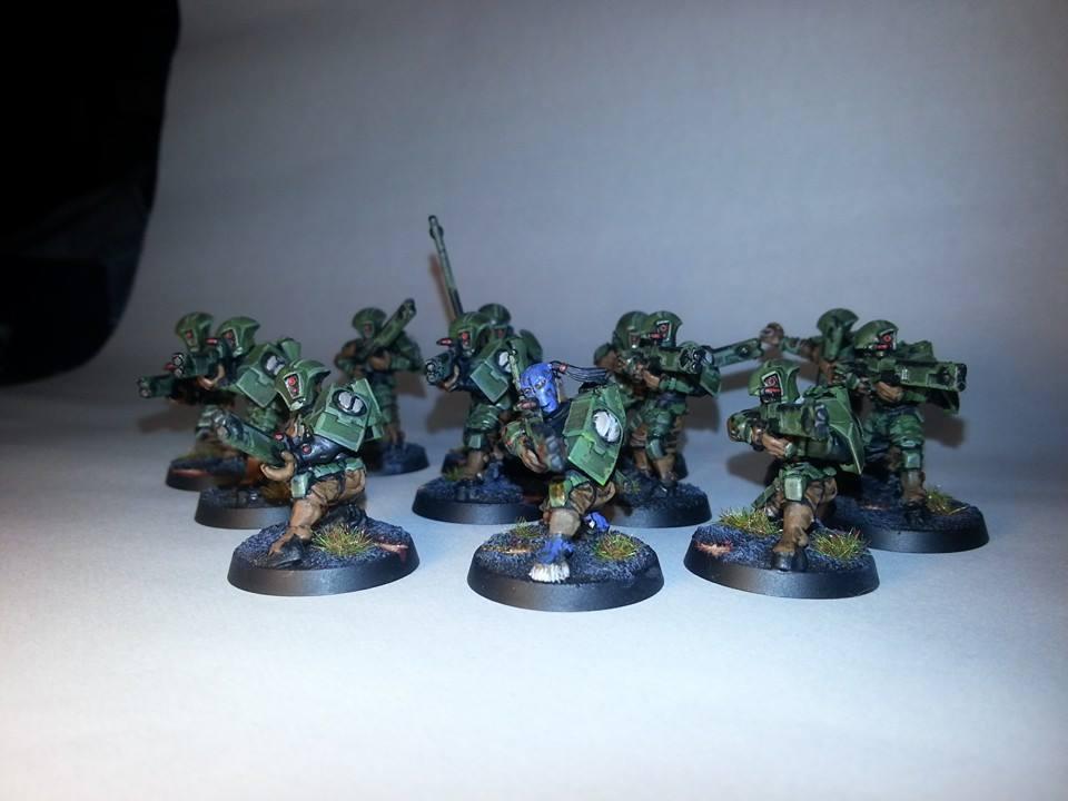 Green, Lava, Tau, Tau Firewarriors