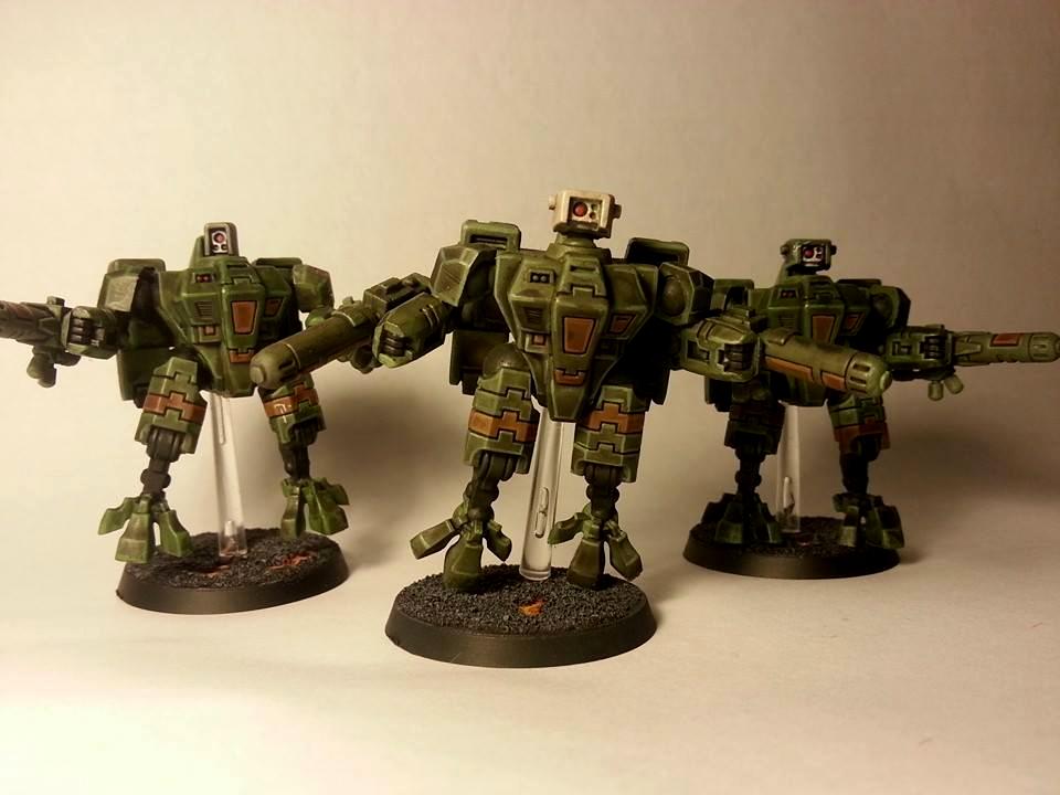 Green, Lava, Tau, Tau Crisis Suits