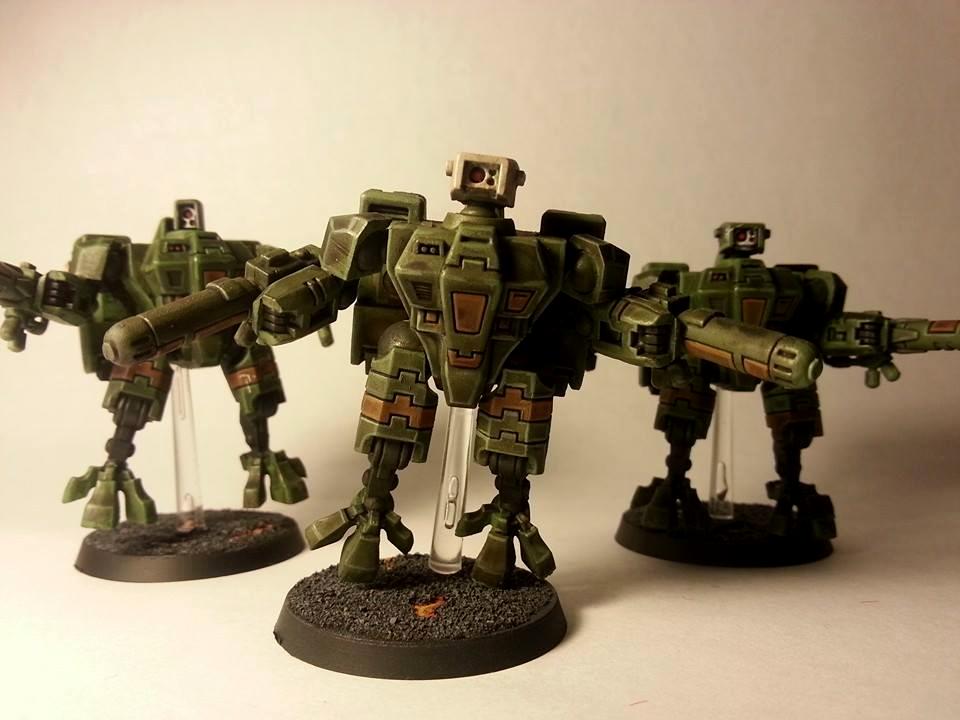 Green, Lava, Tau, Tau Crisis Suits