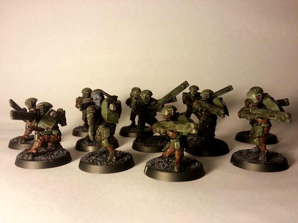 Green, Lava, Tau, Tau Firewarriors