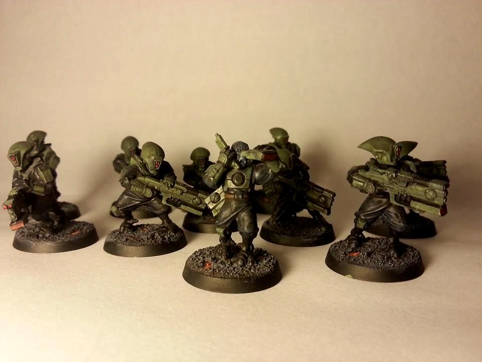 Green, Lava, Tau, Tau Pathfinders