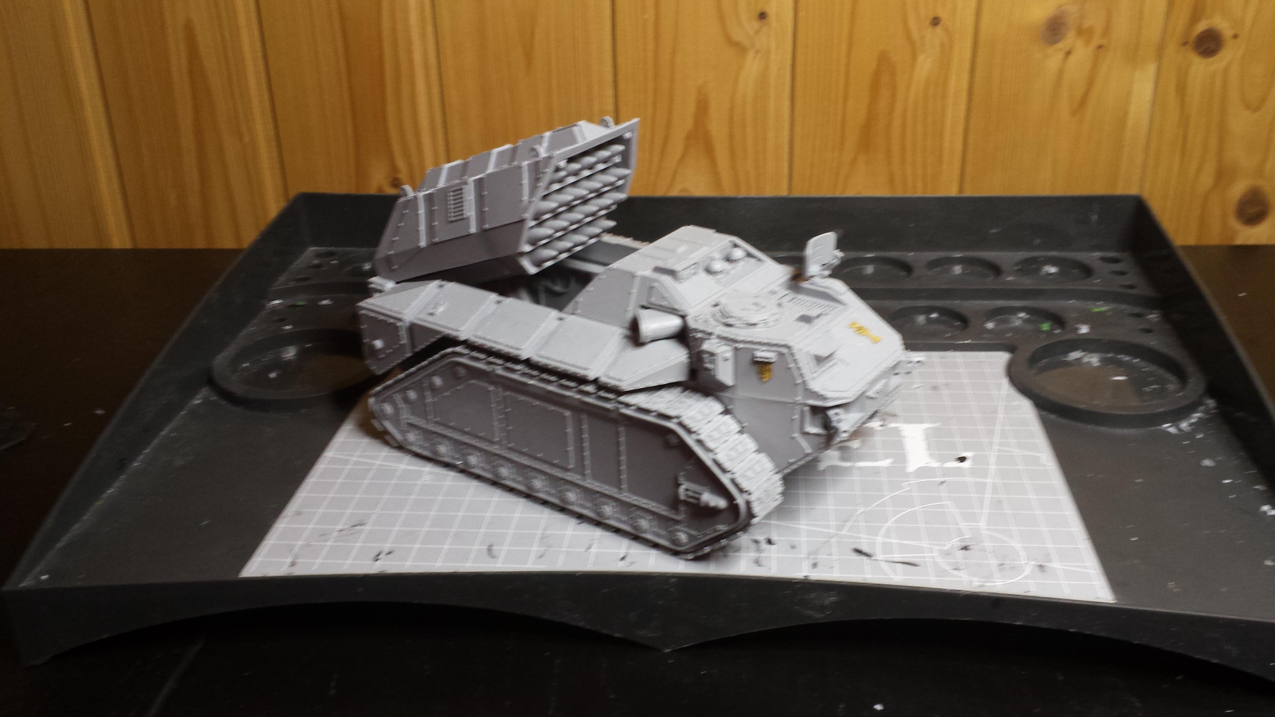 This was easy to make. The resin had some tears on it so I had use little green stuff but nothing else. The missile rack is loose so I can swap the rack if I want