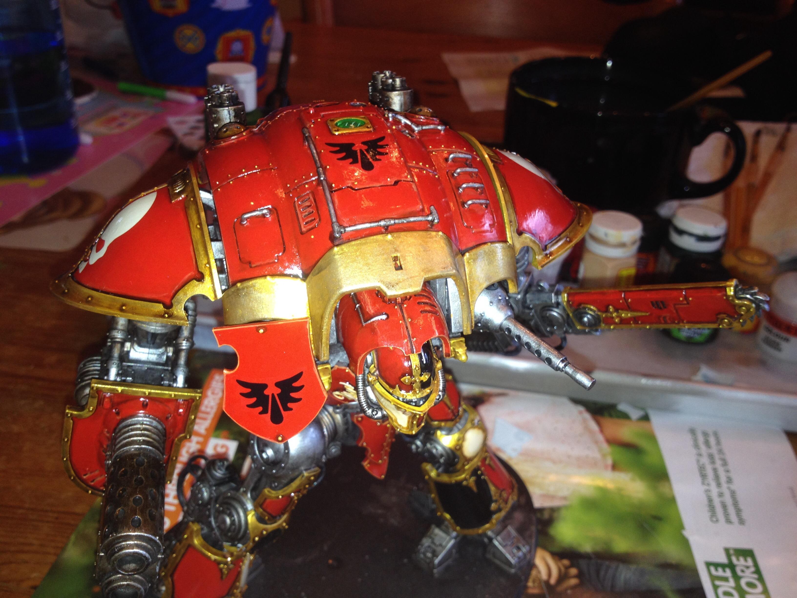 Blood angels themed imperial knight
