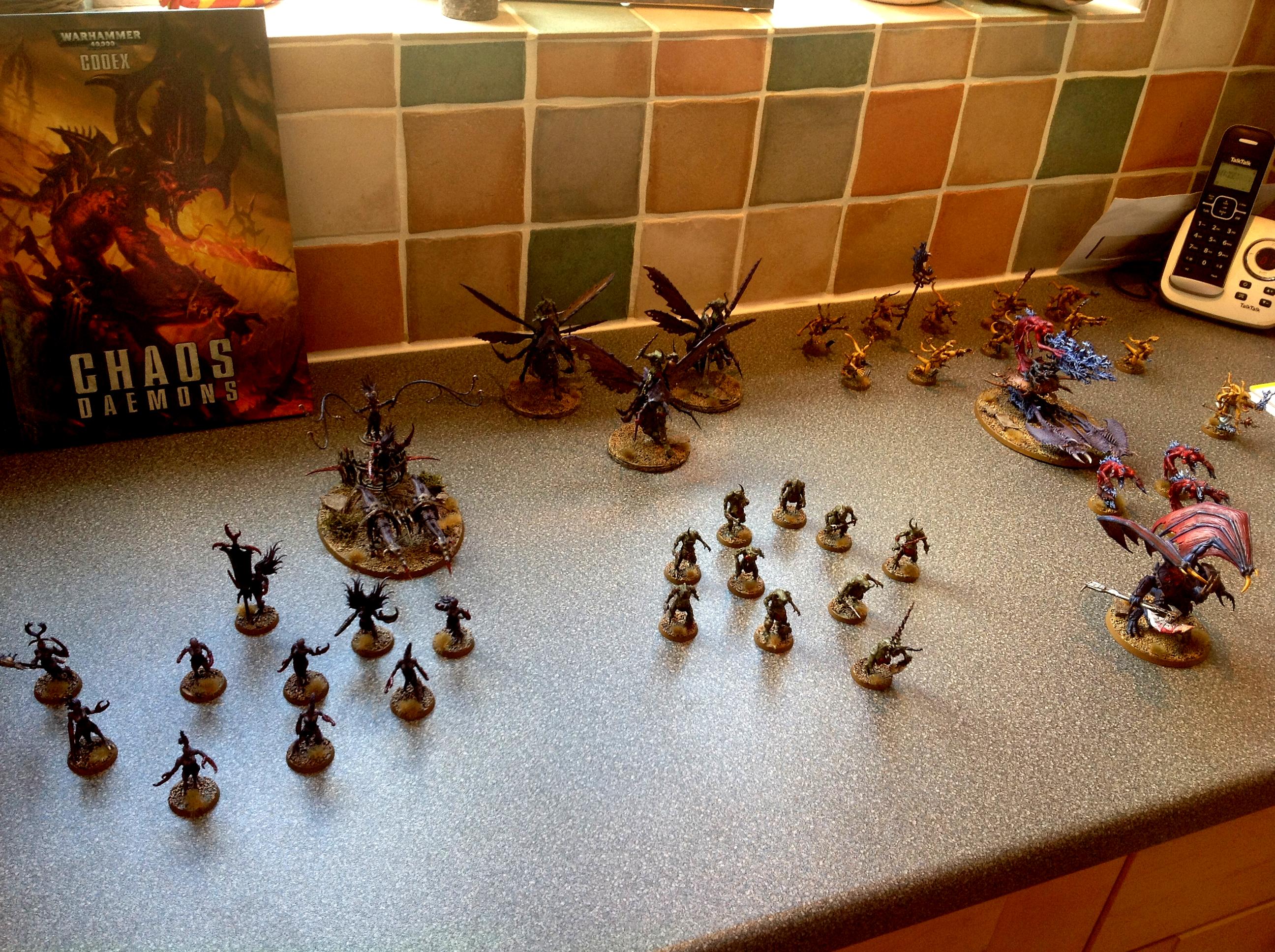 Chaos, Chaos Daemons, Chaos Space Marines, Daemons, For Sale, Painted