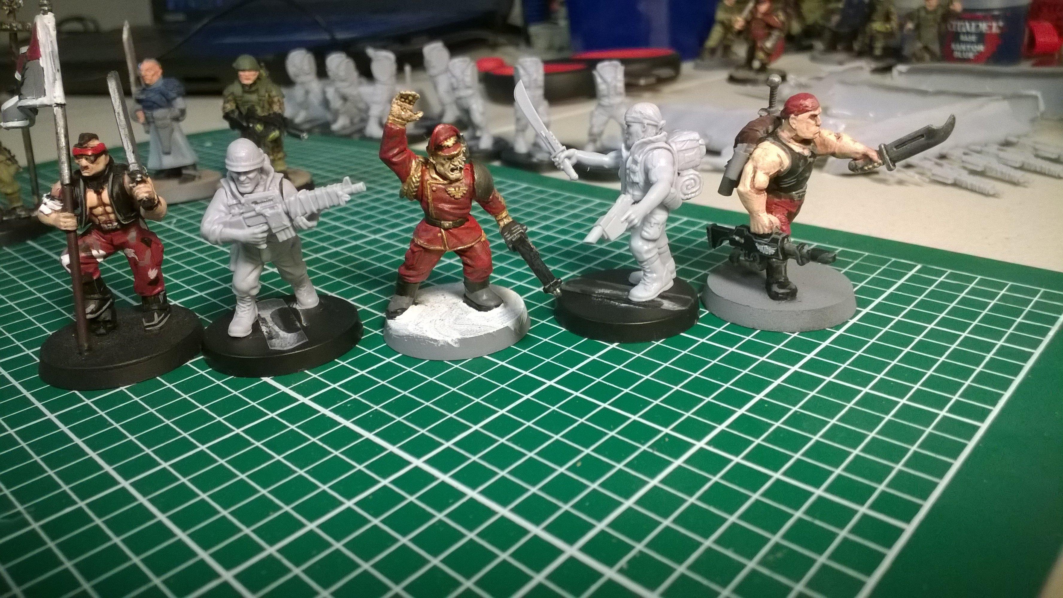 Catachans, Coparisons, Danamians, Imperial Guard, Mad Robot Minis, Victoria Lamb Miniatures, Work In Progress
