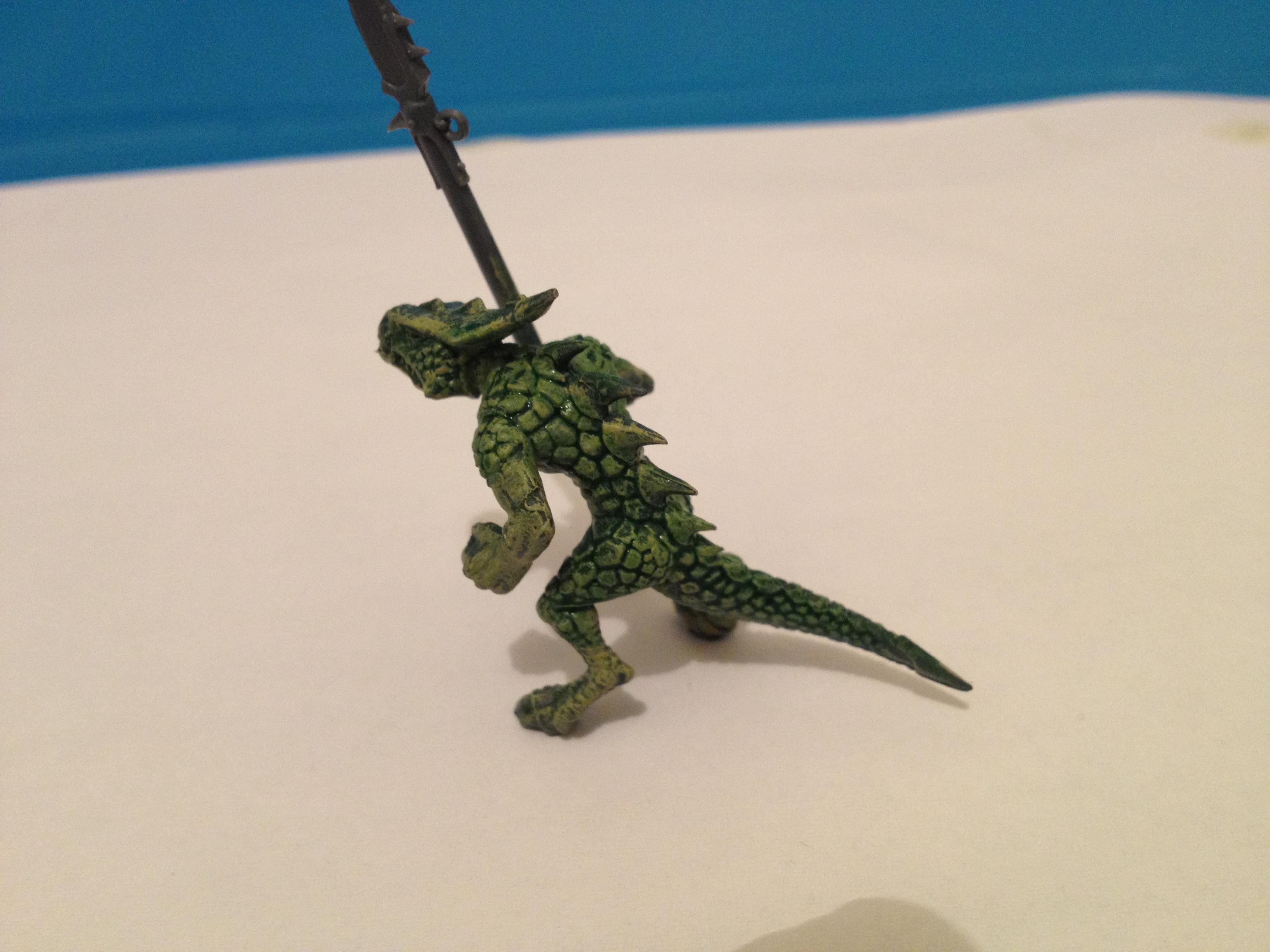 applied beil tan green wash to scales