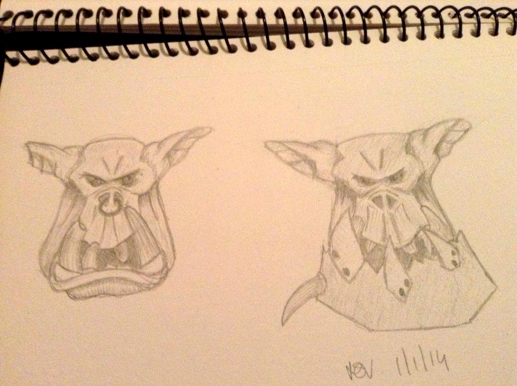 Orks, Sketch, Work In Progress