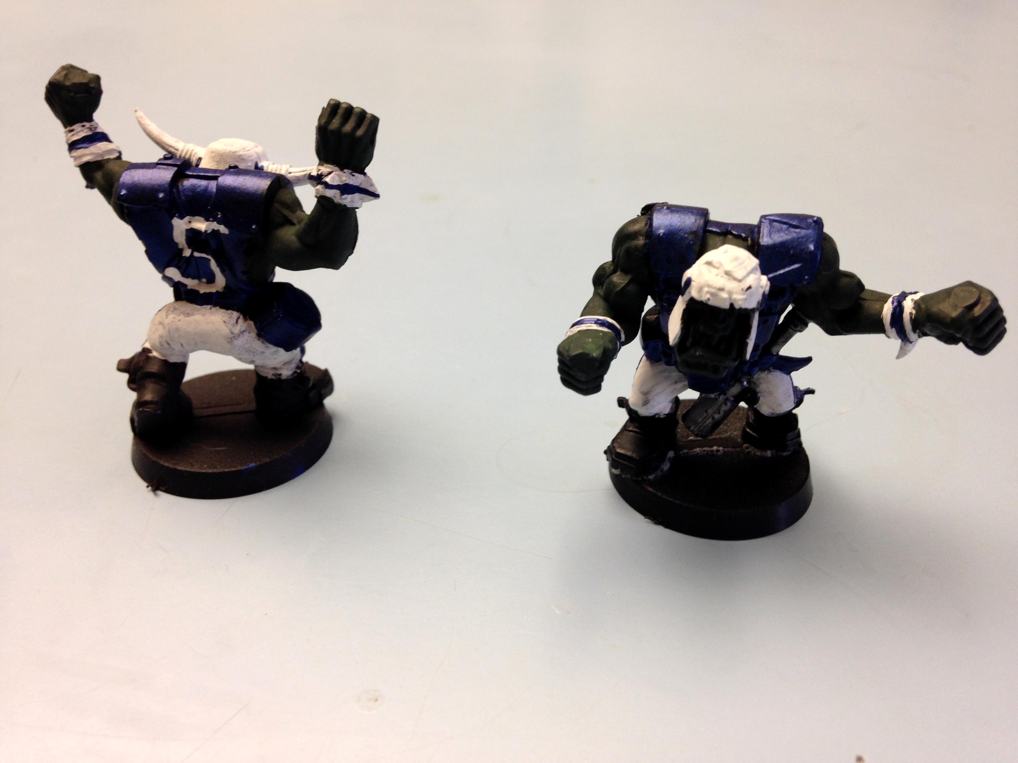 Blood Bowl, Conversion, Orcs, Orks, Warhammer 40,000, Warhammer Fantasy, Work In Progress