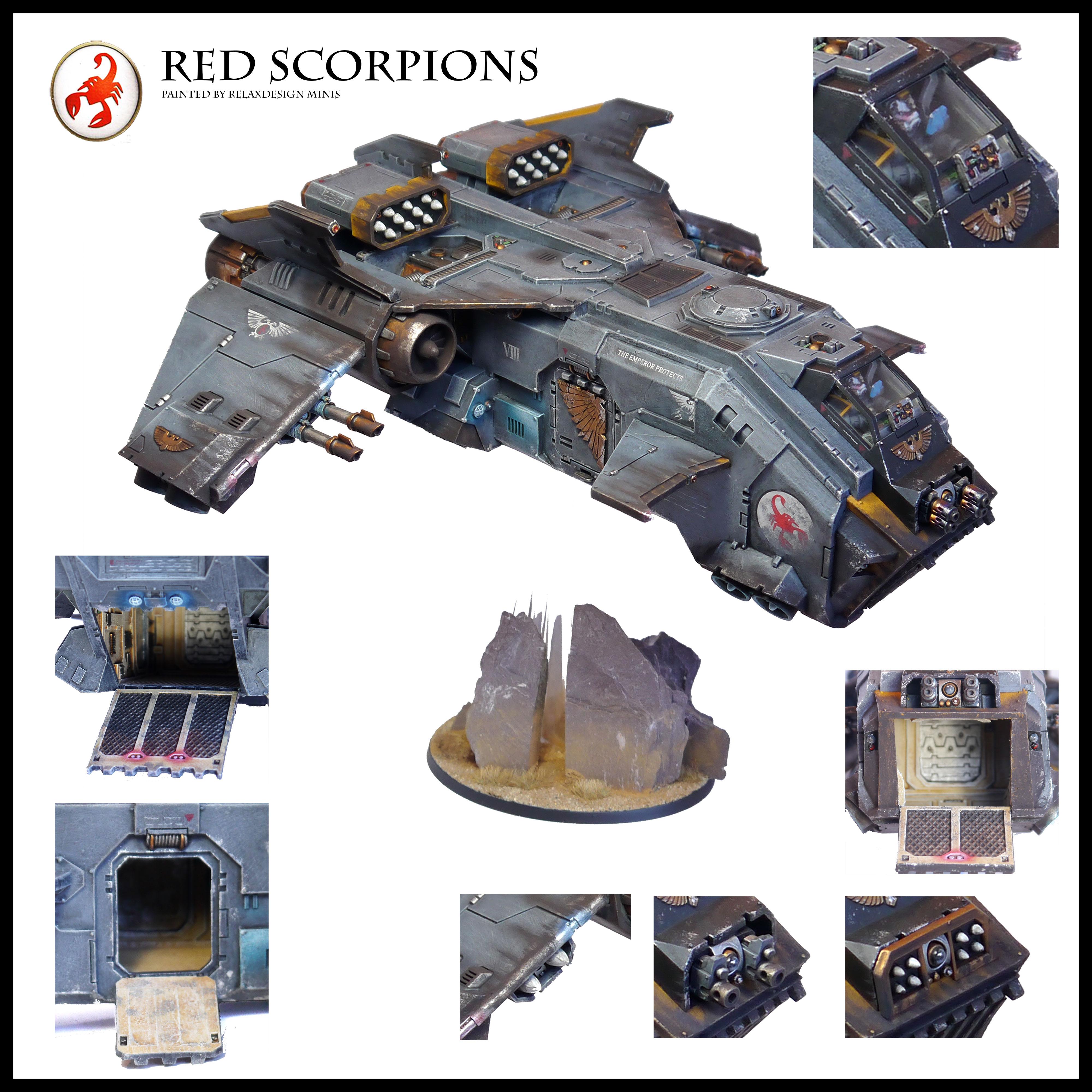 Forge World, Games Workshop, Red Scorpions, Space Marines, Storm Eagle, Warhammer 40,000, Warhammer Fantasy