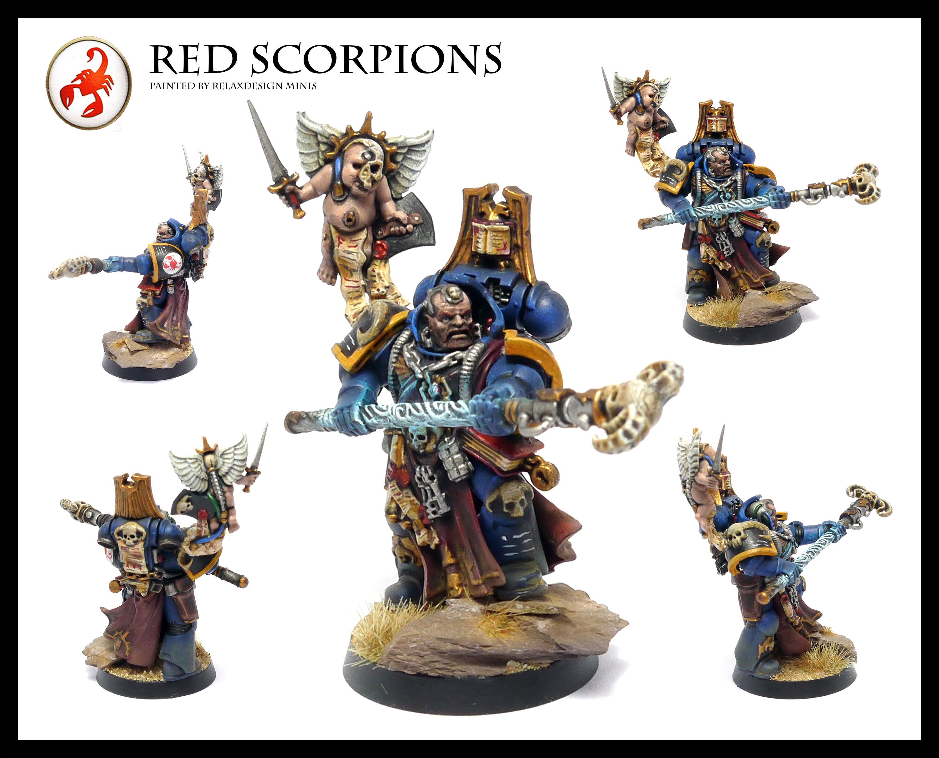 Forge World, Games Workshop, Librarian, Red Scorpions, Space Marines, Warhammer 40,000, Warhammer Fantasy