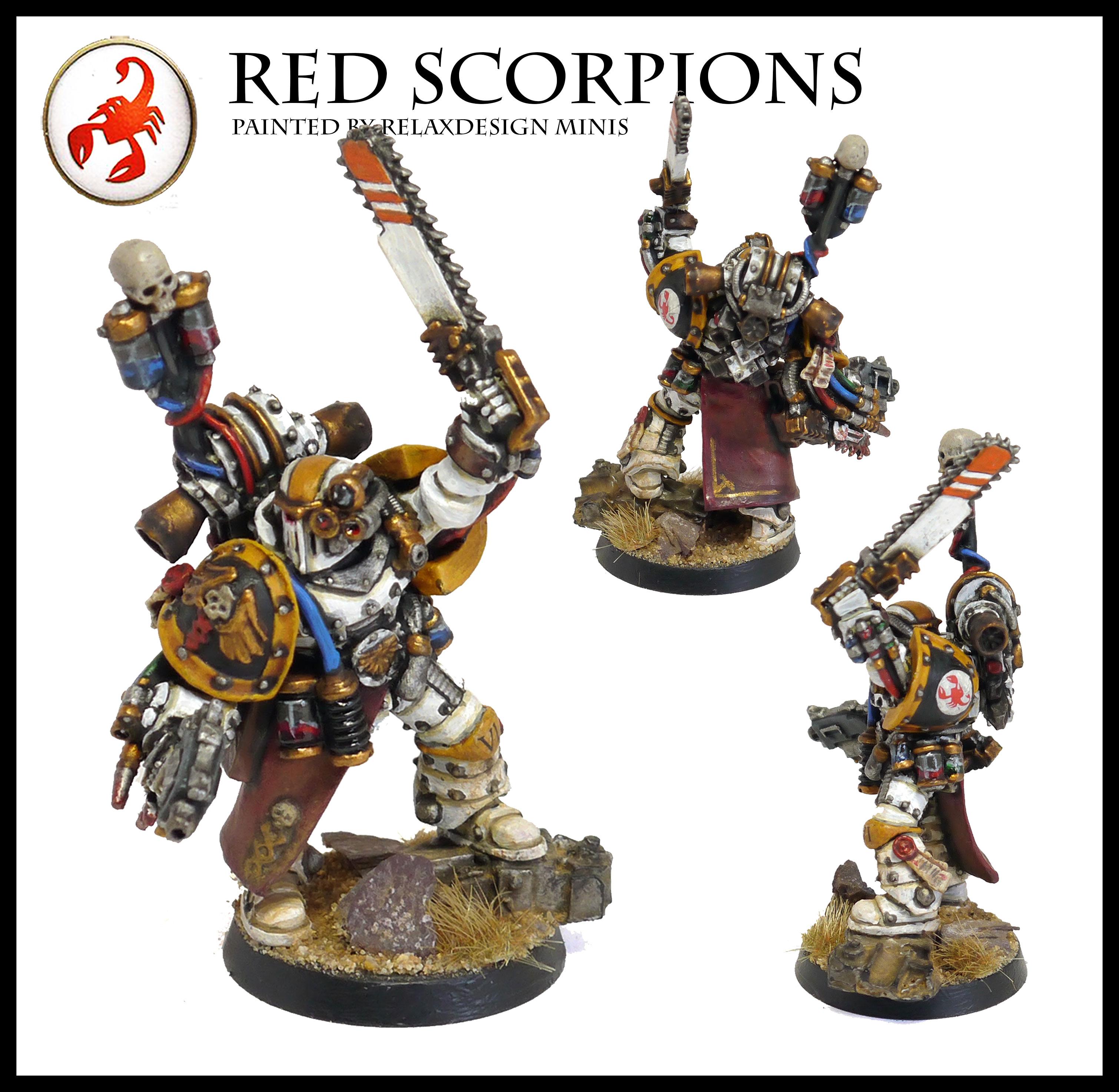 Apothecary, Forge World, Games Workshop, Mk2, Mkii, Red Scorpions, Space Marines, Warhammer 40,000, Warhammer Fantasy
