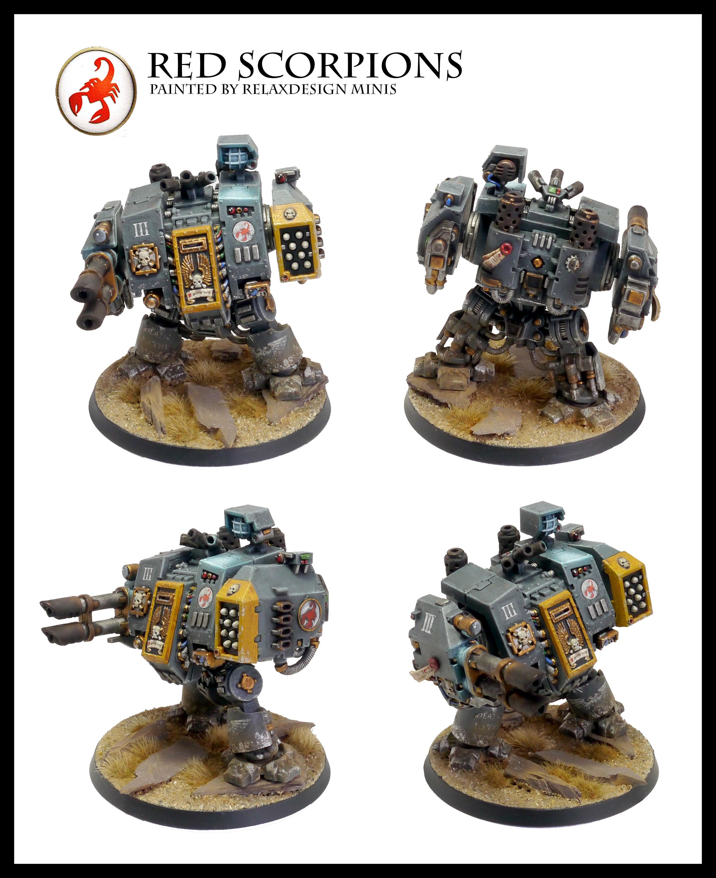 Dreadnought, Forge World, Games Workshop, Red Scorpions, Space Marines, Warhammer 40,000, Warhammer Fantasy