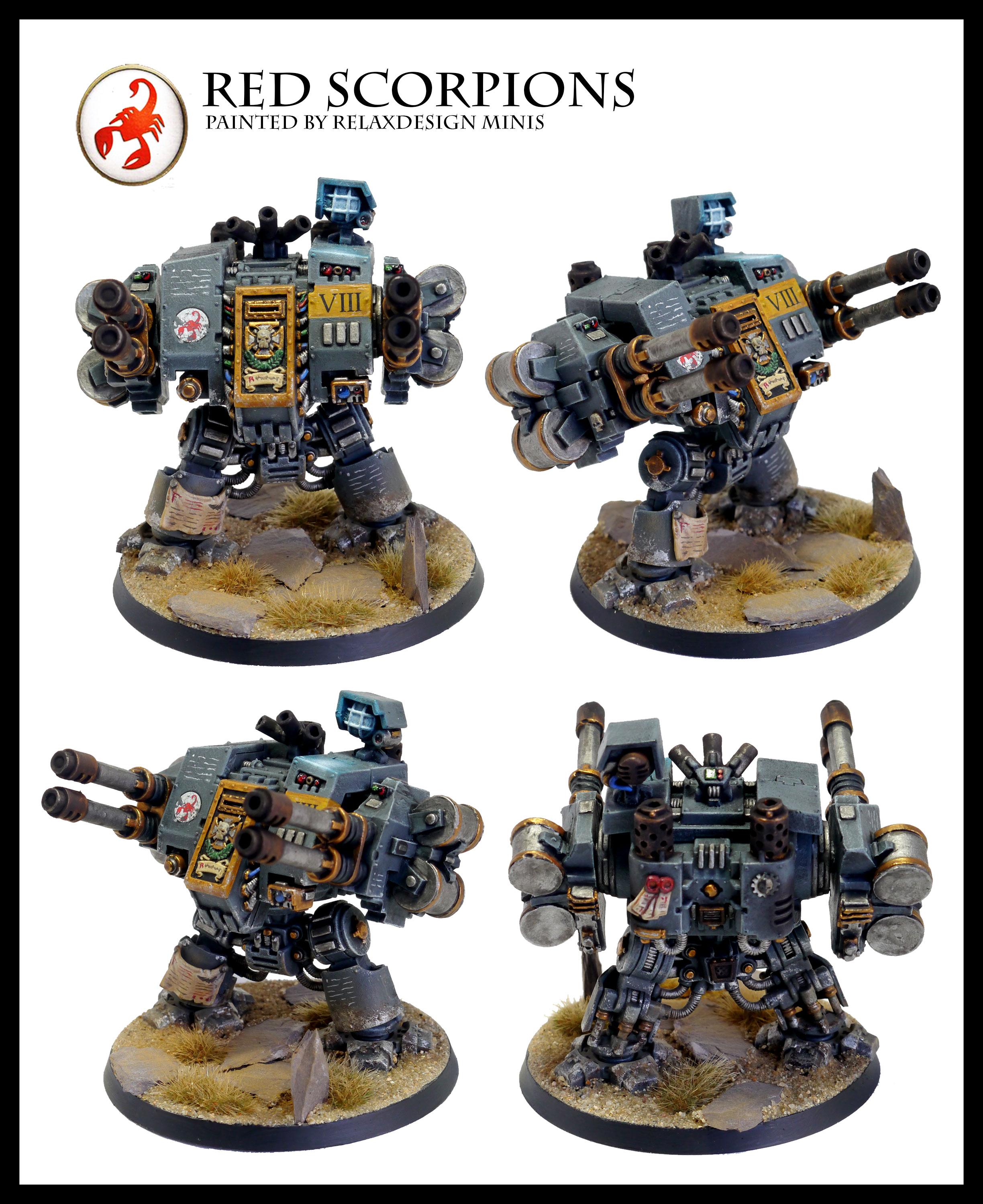 Dreadnought, Forge World, Games Workshop, Red Scorpions, Space Marines, Warhammer 40,000, Warhammer Fantasy