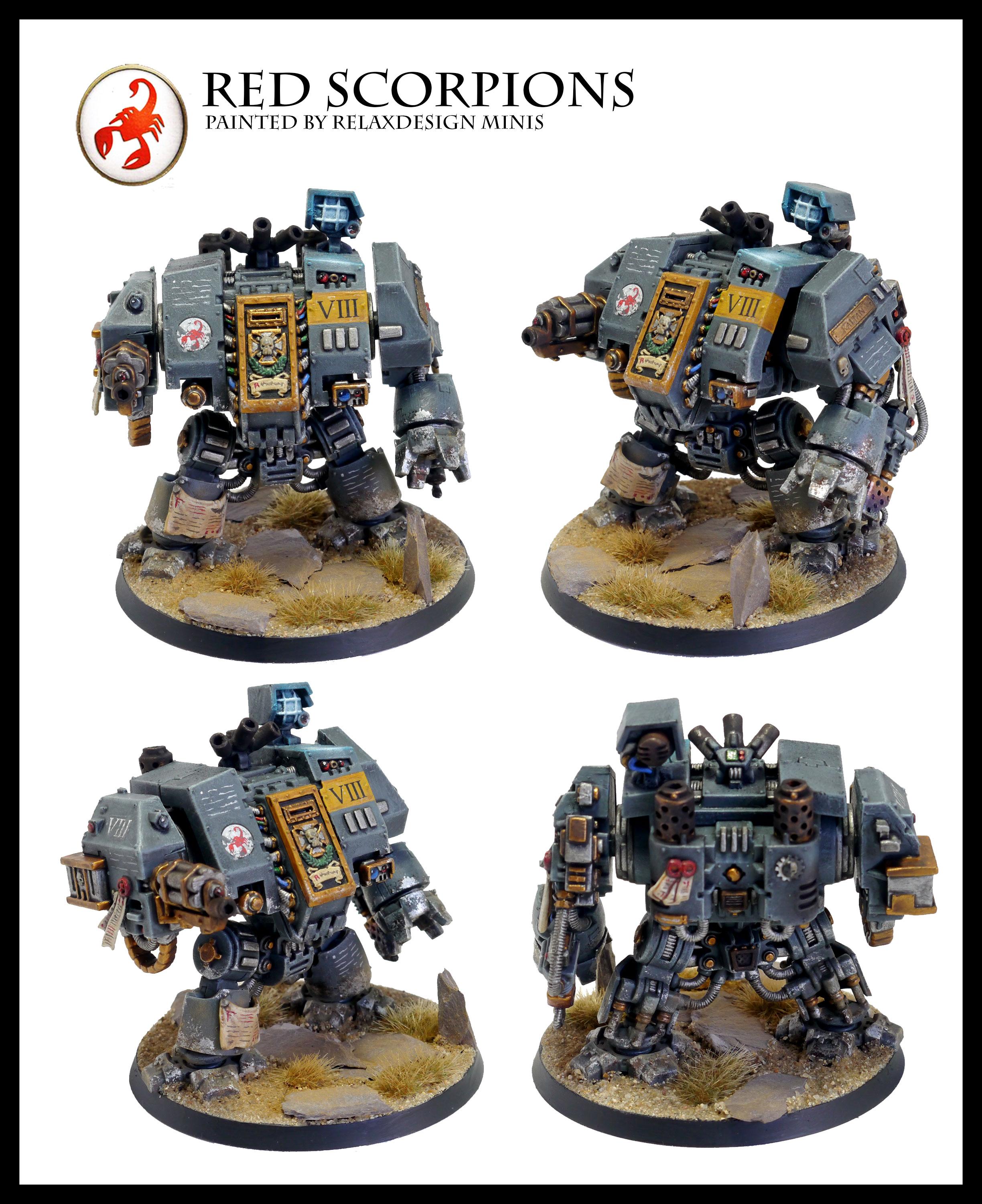 Dreadnought, Forge World, Games Workshop, Red Scorpions, Space Marines, Warhammer 40,000, Warhammer Fantasy