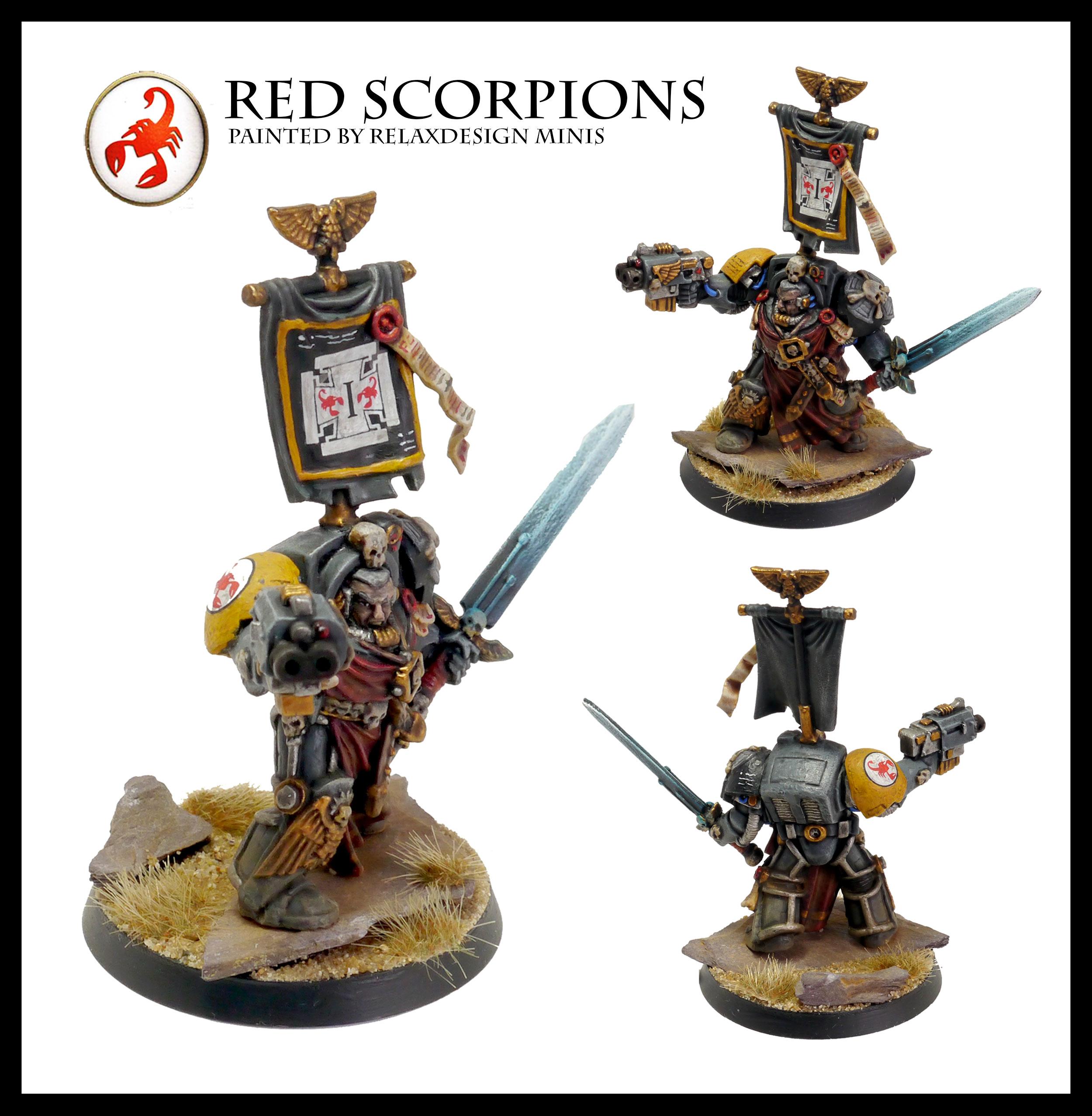 Captain, Commander, Forge World, Games Workshop, Red Scorpions, Space Marines, Terminator Armor, Warhammer 40,000, Warhammer Fantasy