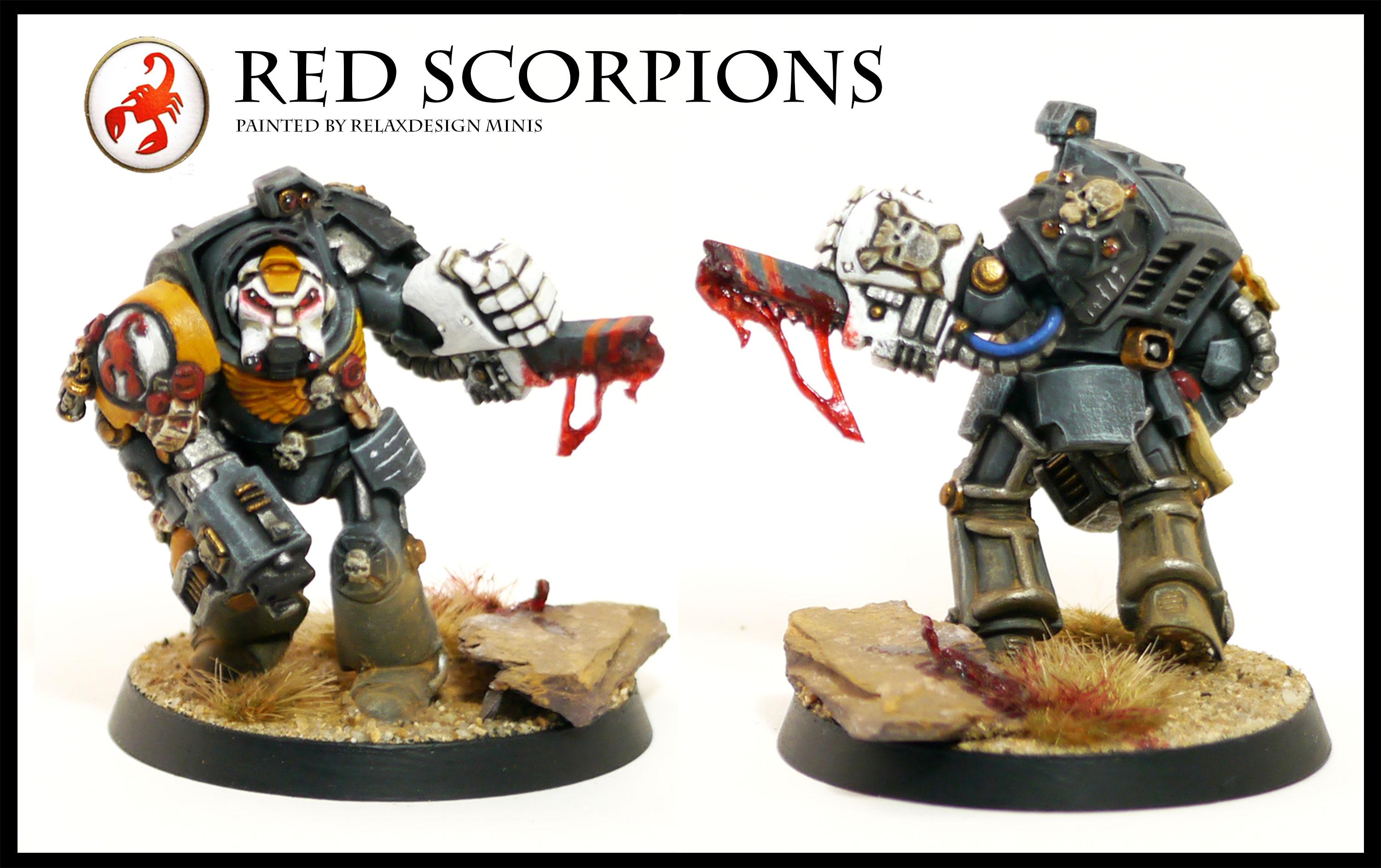 Forge World, Games Workshop, Red Scorpions, Space Marines, Terminator Armor, Warhammer 40,000, Warhammer Fantasy