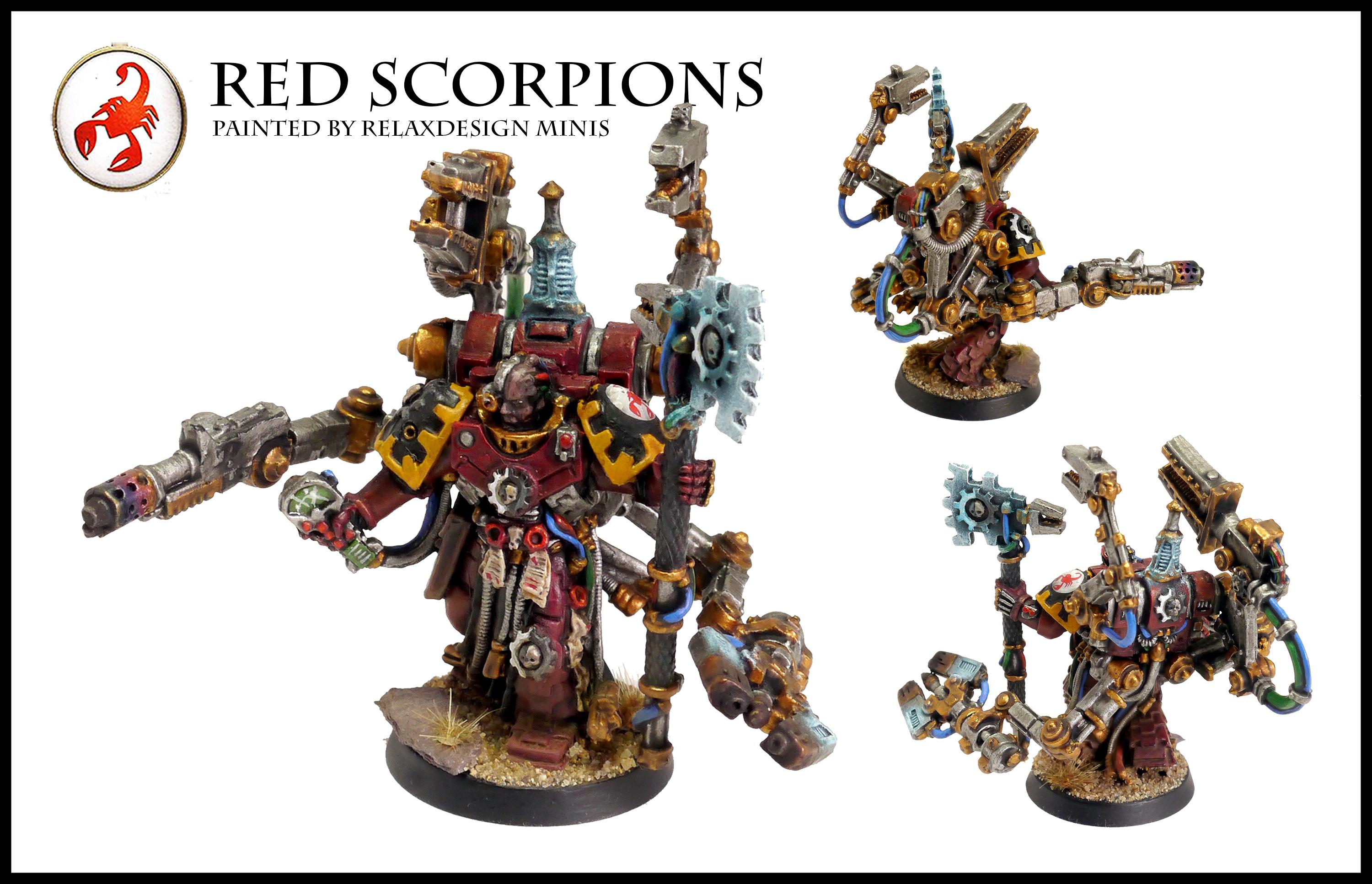 Forge World, Games Workshop, Red Scorpions, Space Marines, Techmarine, Warhammer 40,000, Warhammer Fantasy