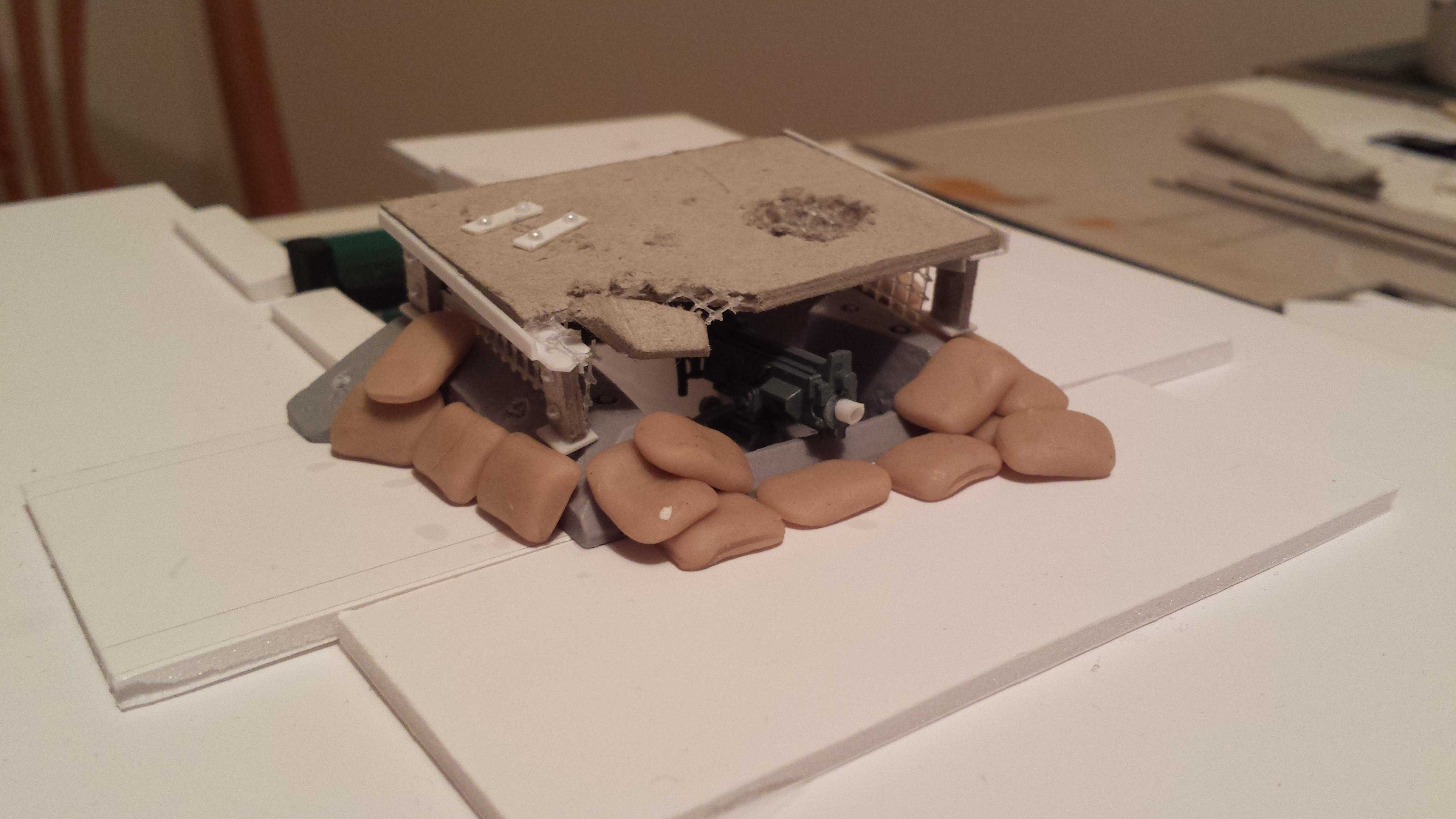 Damage, Fortified, Heavy Bolter, Imperial Guard, Mud, Terrain, Trench, Vraks