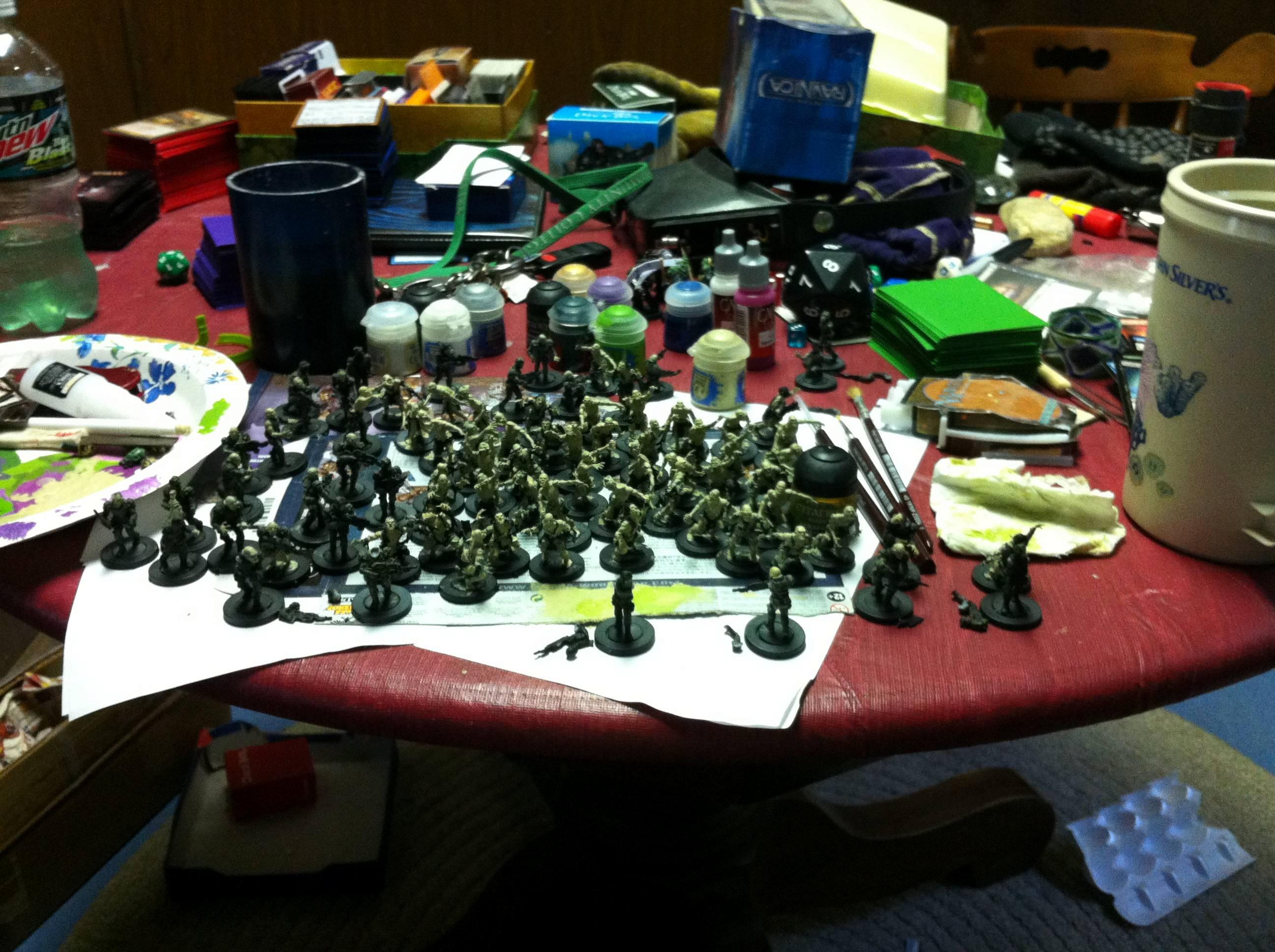 Mantic Zombies for WH40k Nurgle WIP