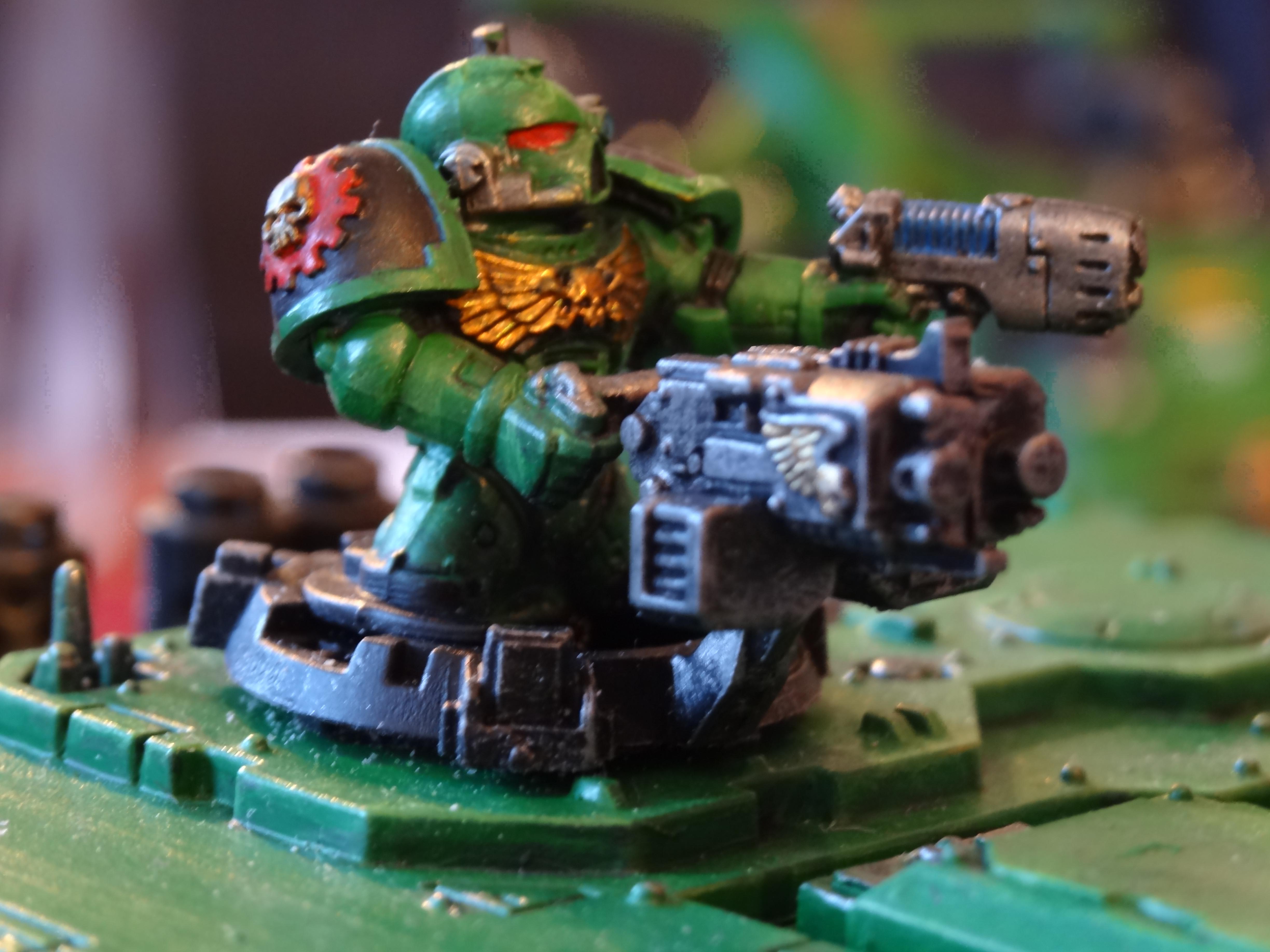 And I couldn't resist giving the gunner / commander a Plasma Pistol. For when a Thunderfire Cannon, 2 x twin-linked multi-melta, and storm bolter just isn't enough..
