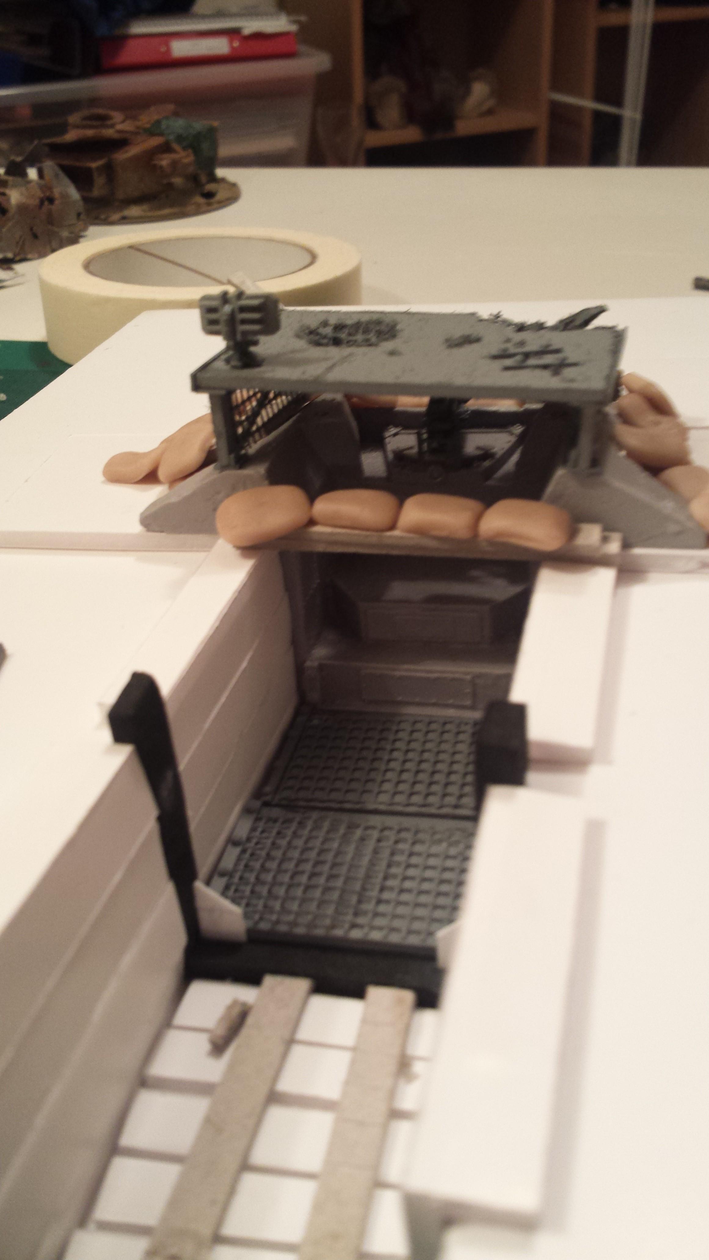 Damage, Fortified, Heavy Bolter, Imperial Guard, Mud, Terrain, Trench, Vraks