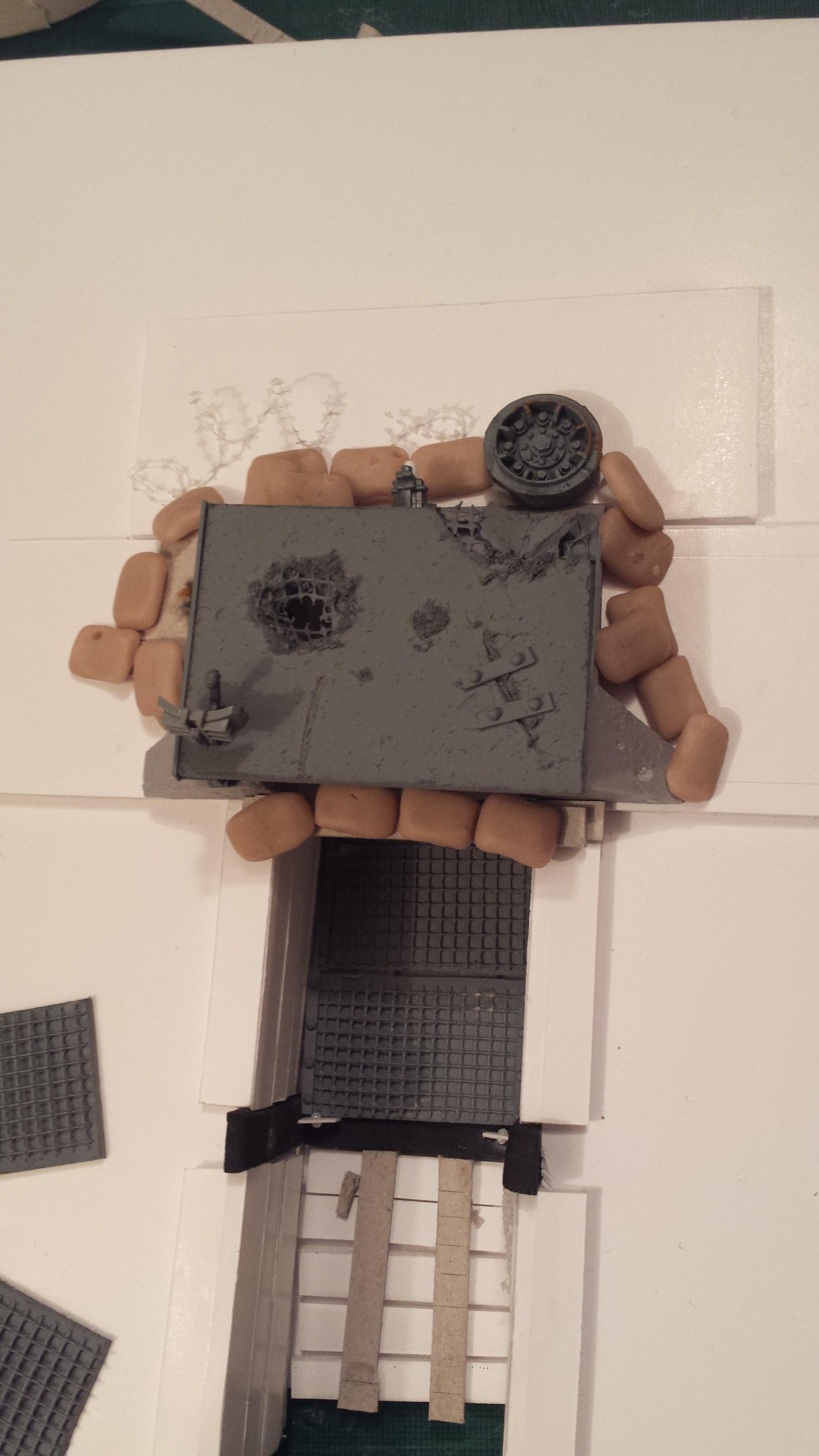Damage, Fortified, Heavy Bolter, Imperial Guard, Mud, Terrain, Trench, Vraks
