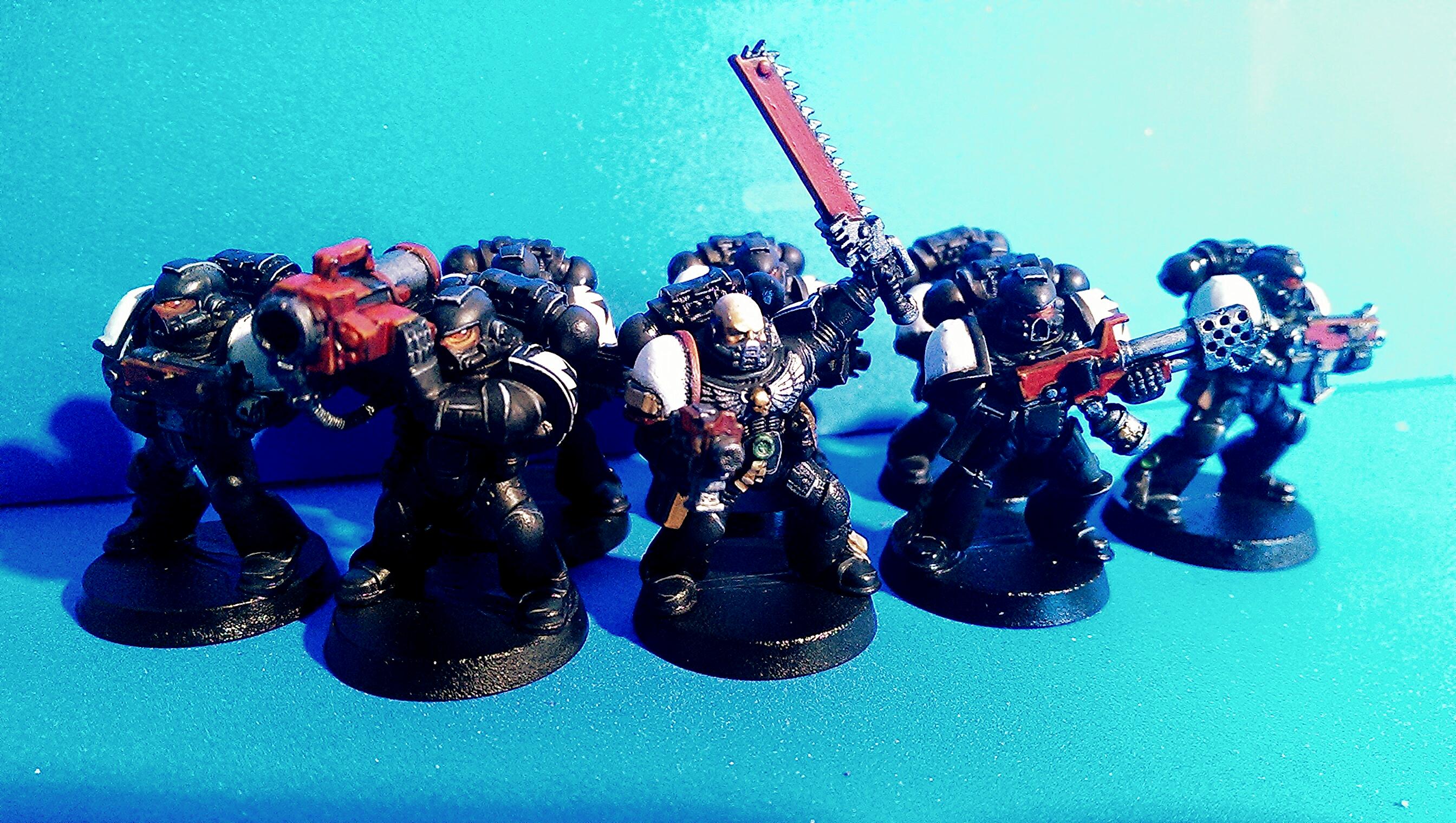 Awesome, Black, Effect, Glow, Heresy, Horus, Lightning, Object Source Lighting, Paintjob, Sargeant, Space, Space Marines, Squad, Tactical, Templar, Warhammer 40,000, Warhammer Fantasy