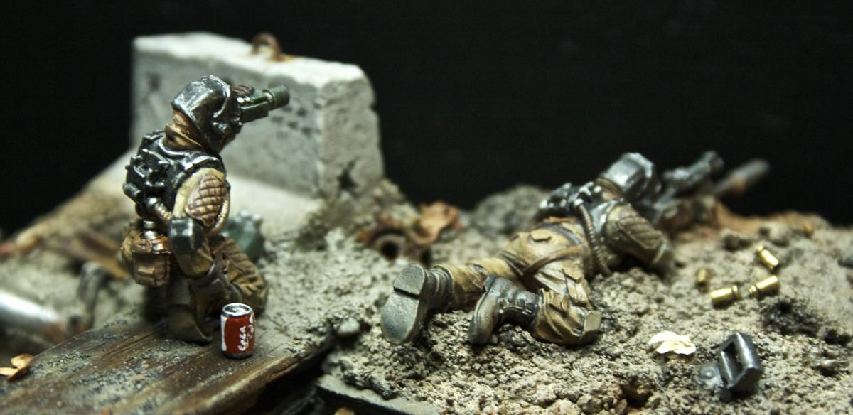 Diorama, Elysian, I Am Two Bullets, Imperial Guard, Rusty Robot