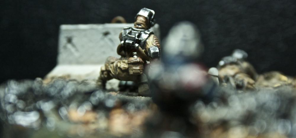 Diorama, Elysian, I Am Two Bullets, Imperial Guard, Rusty Robot