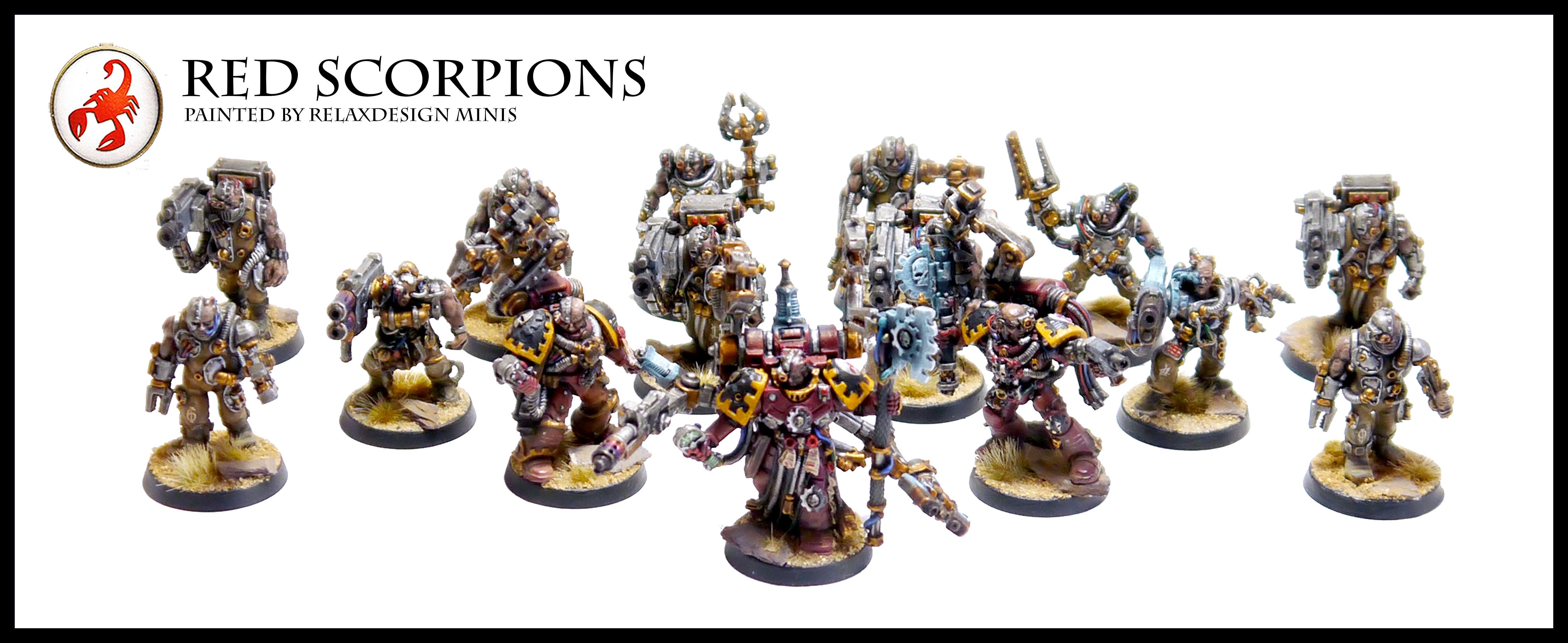Forge World, Games Workshop, Red Scorpions, Servitors, Space Marines, Techmarine, Warhammer 40,000, Warhammer Fantasy