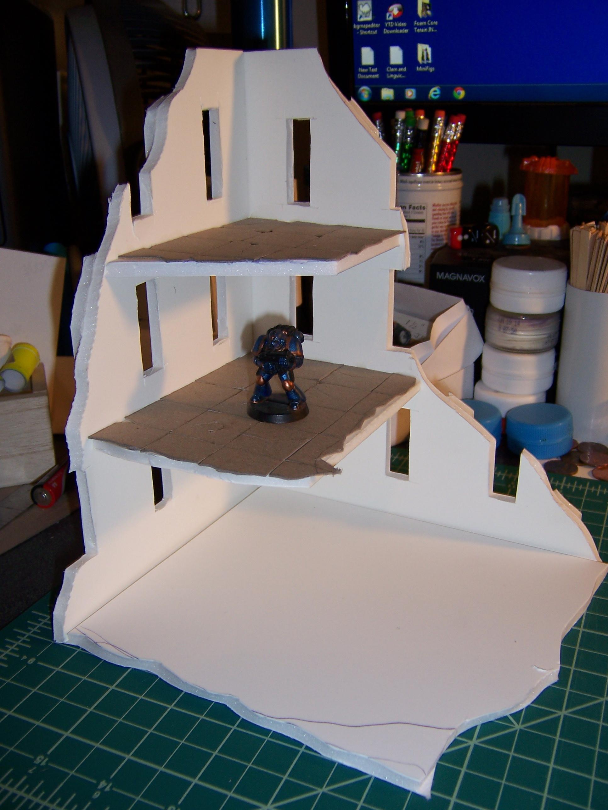 40k Terrain City Ruins, Ruins, Terrain, Work In Progress