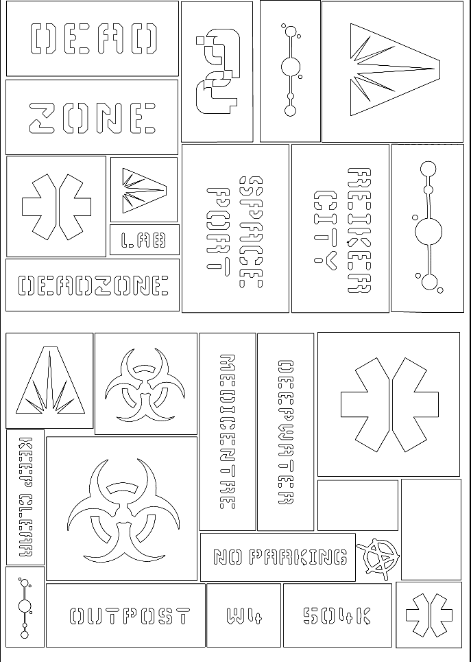 Anarchy models - mantic Deadzone stencil 3