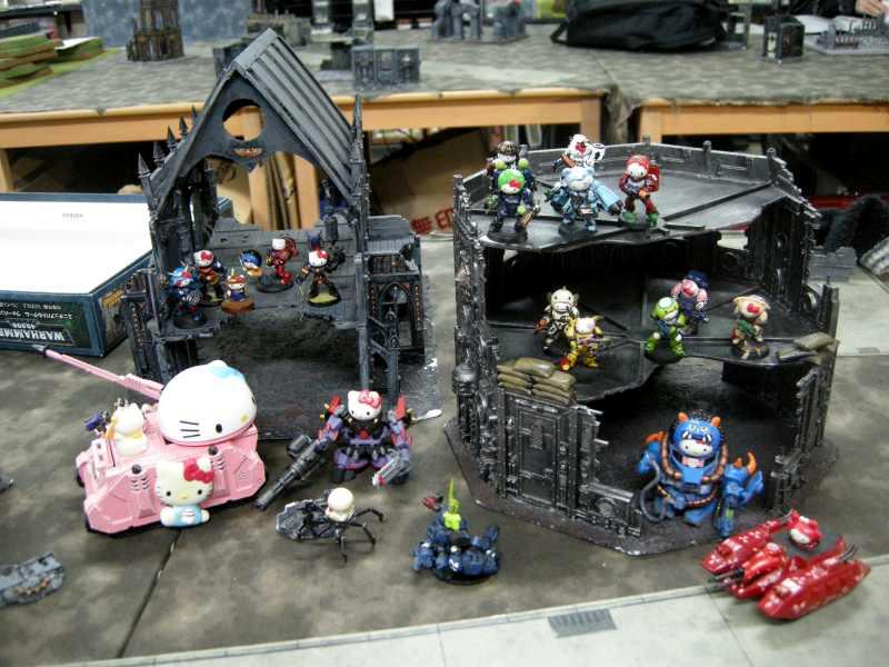 Chaos, Cute, Hello Kitty, Humor, Space Marines