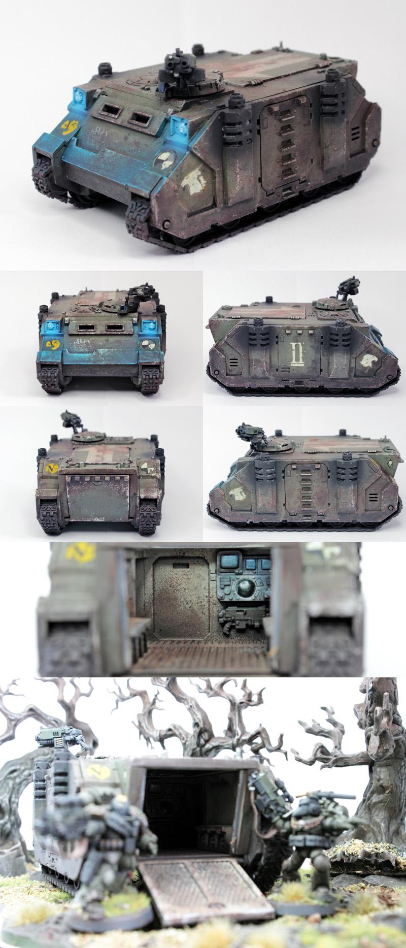 Headlights, Lighting, Rhino, Space Marines