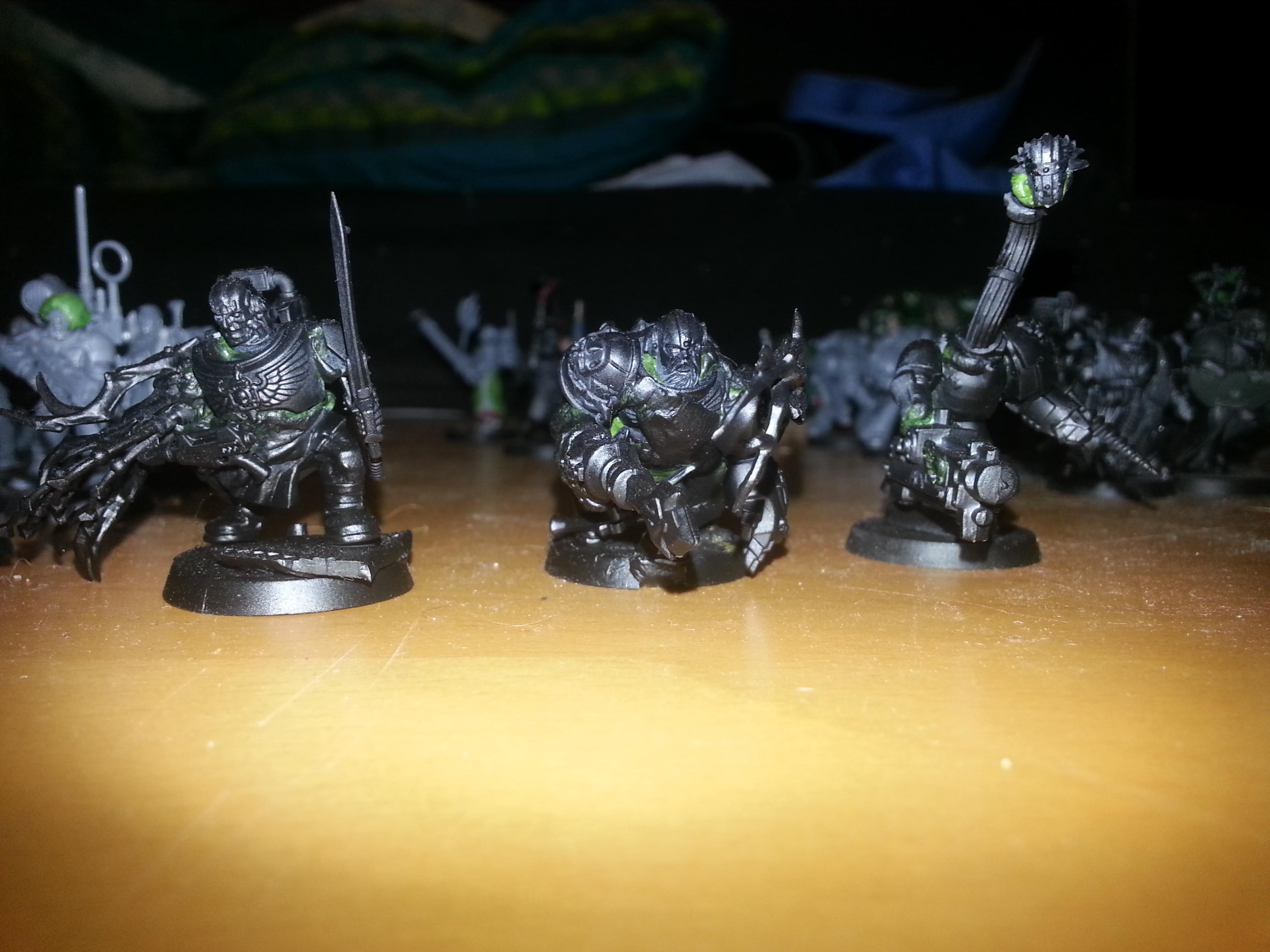 scratch built Techpriest and Servitors