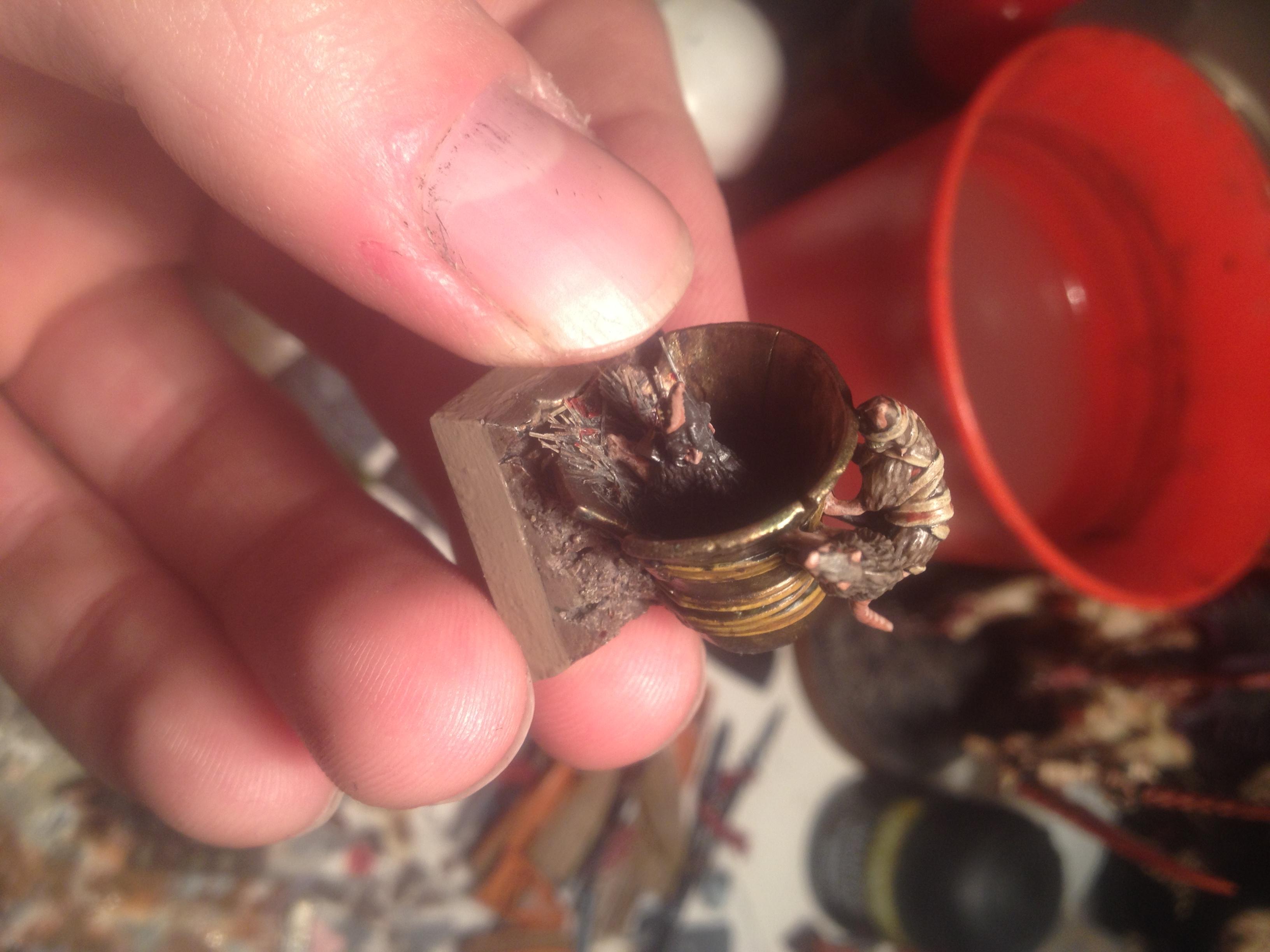 Another angle on the bell showing the nest inside