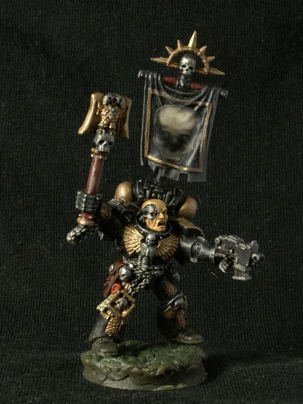 Chaplain, Fists, Grimdark, Imperial, Standard Bearer