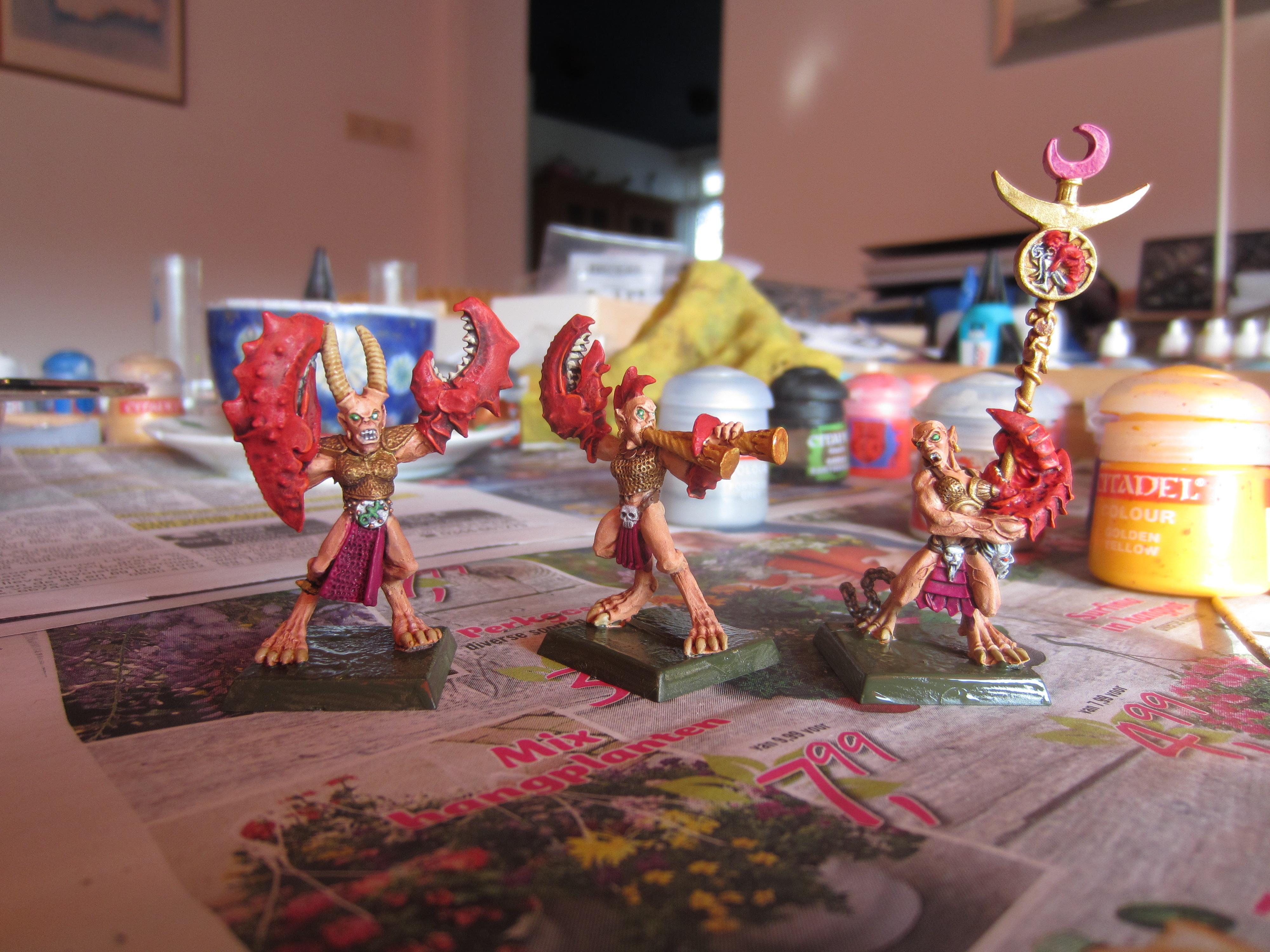 Champion, Chaos, Command Group, Daemonettes, Daemons, Musician, Slaanesh, Standard Bearer, Work In Progress