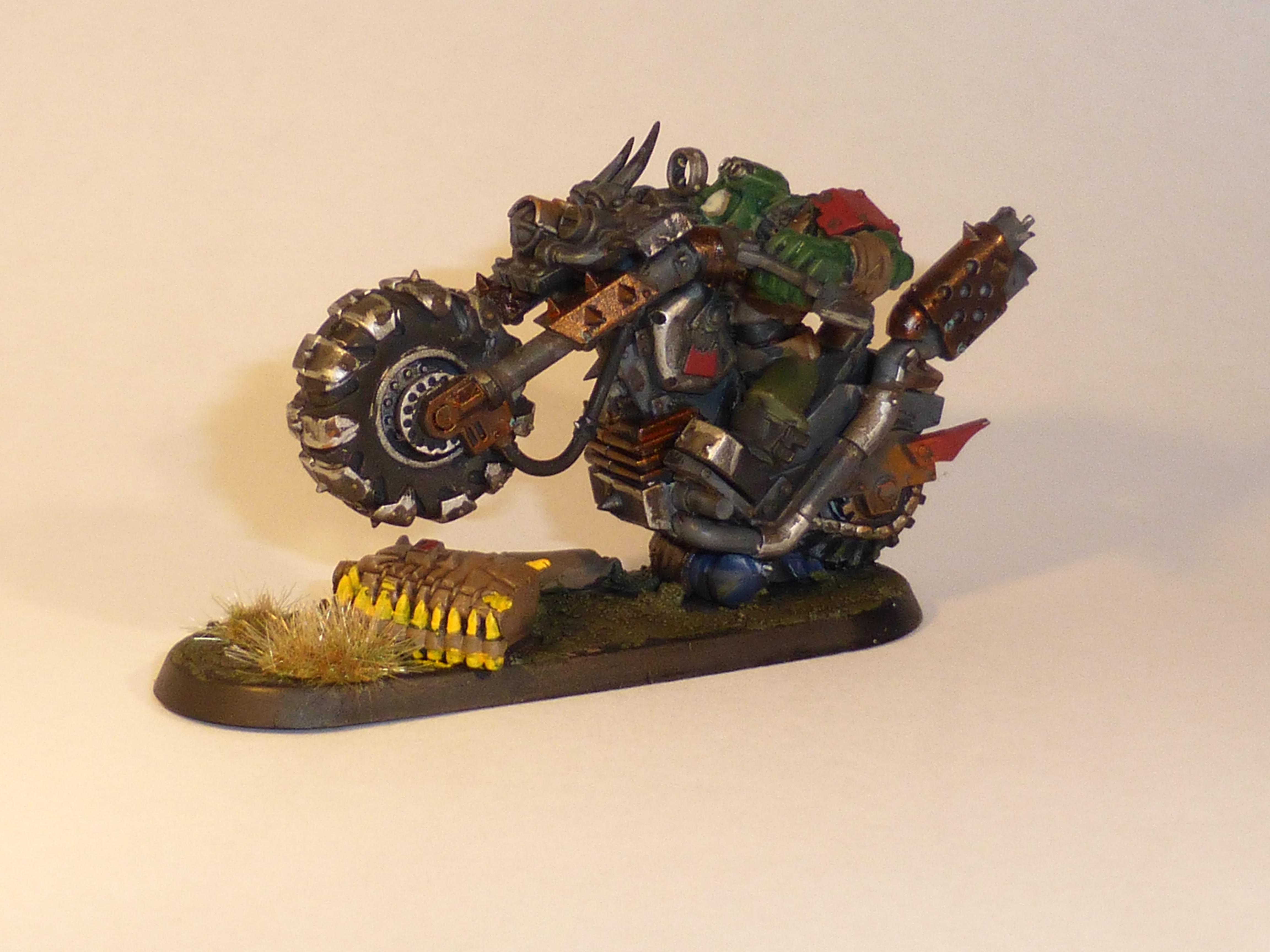 Blood Wheel Maraudaraz, Orks, Warbike, Work In Progress