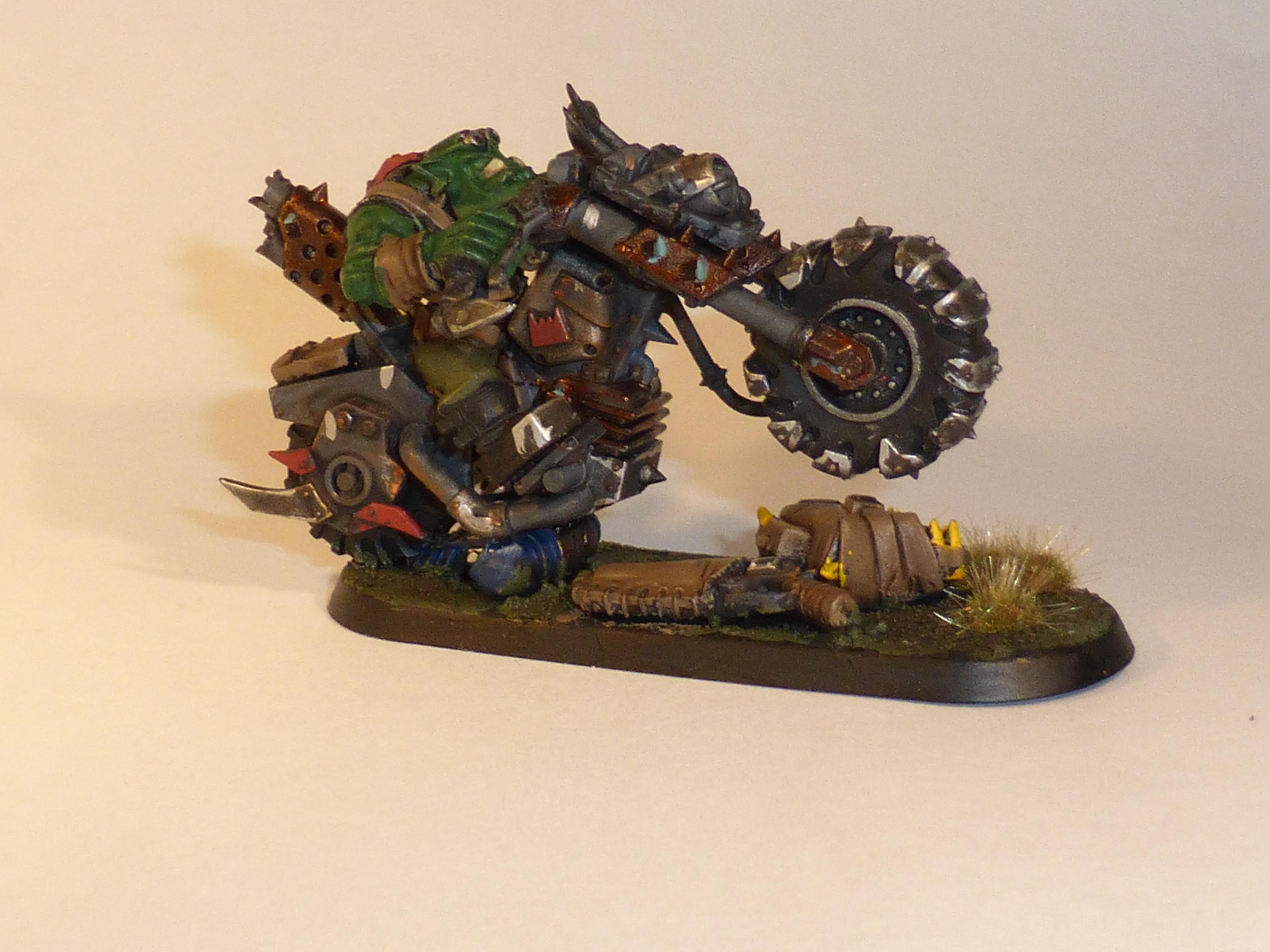 Blood Wheel Maraudaraz, Orks, Warbike, Work In Progress