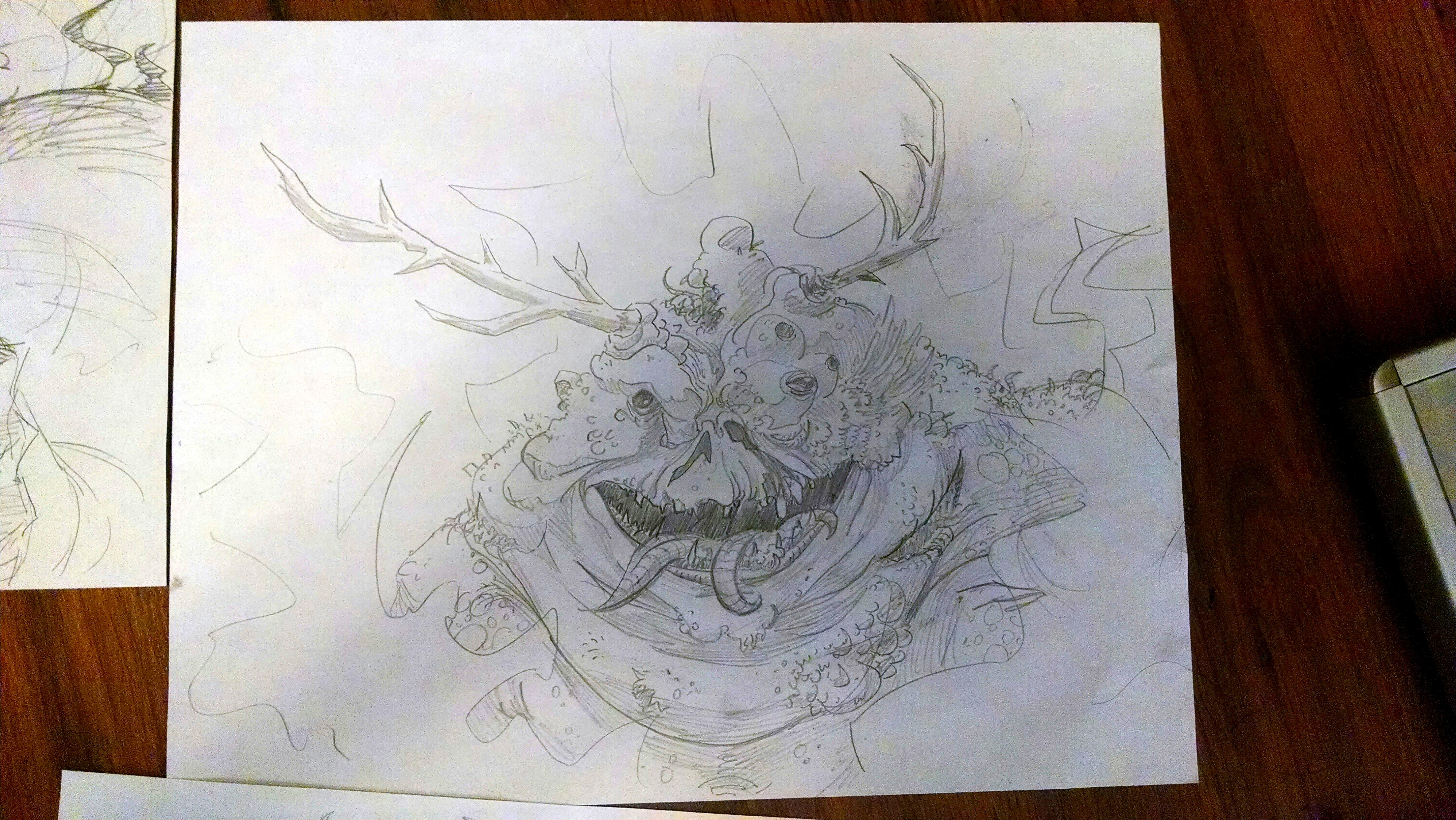 Chaos, Chaos Warrior, Daemons, Display Board, Freehand, Illustration, Khorne, Nurgle, Slaanesh, Tzeentch