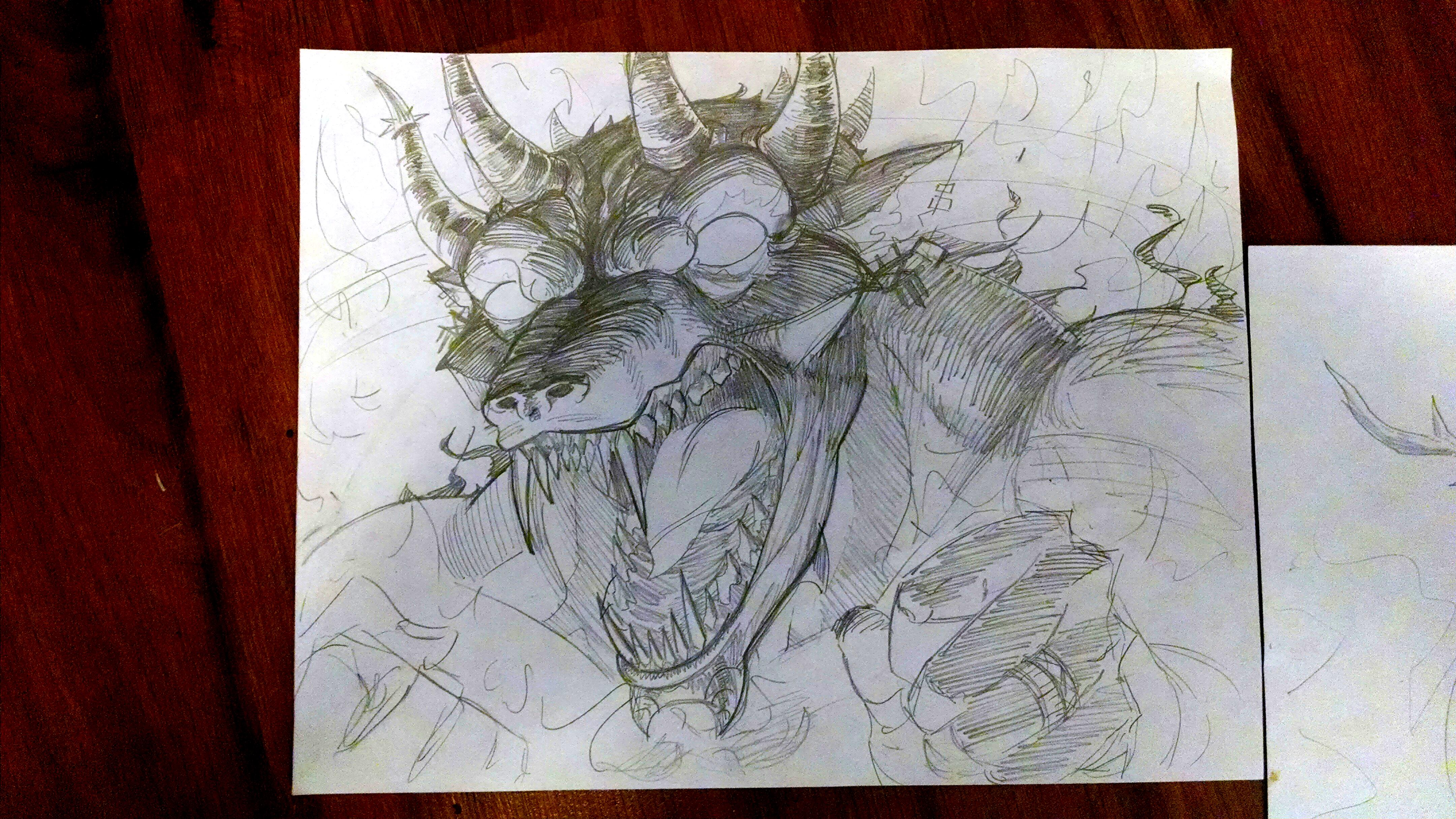 Chaos, Chaos Warrior, Daemons, Display Board, Freehand, Illustration, Khorne, Nurgle, Slaanesh, Tzeentch