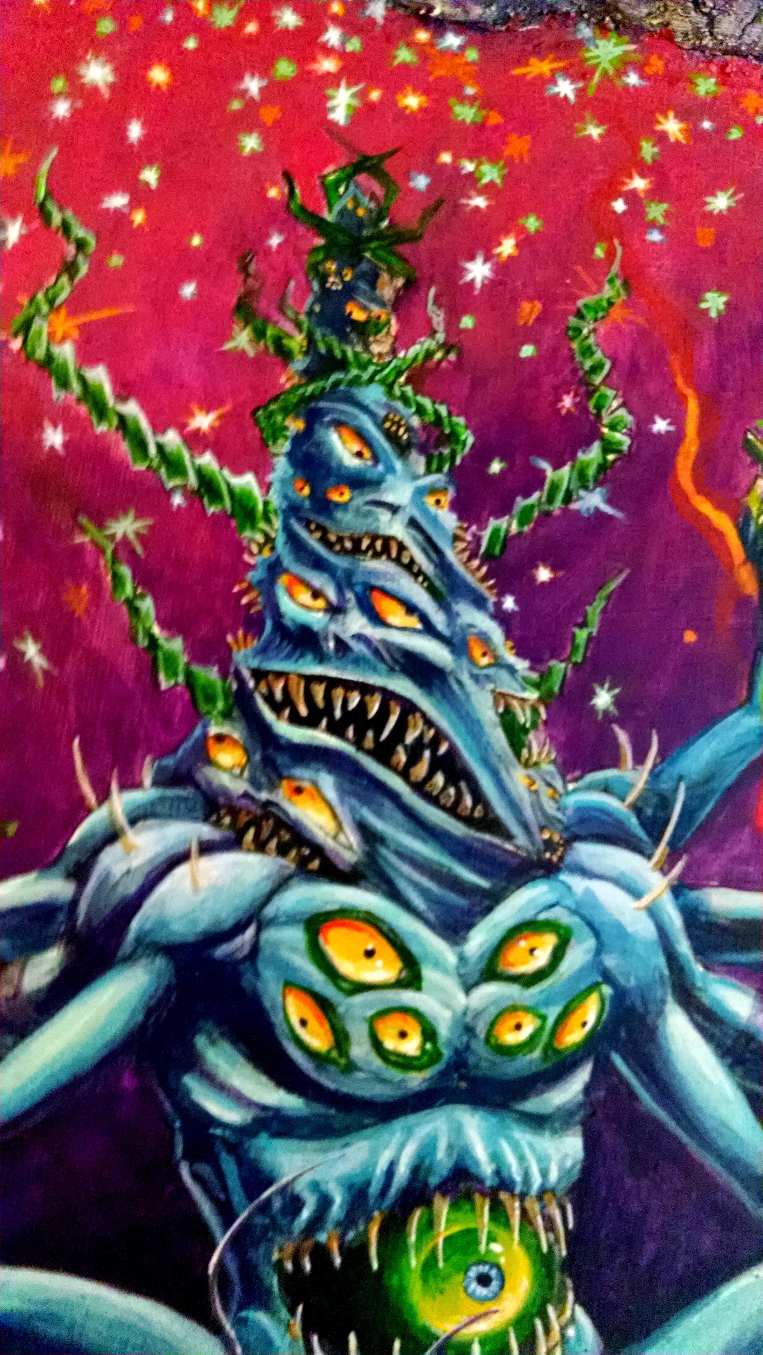 Chaos, Chaos Warrior, Daemons, Display Board, Freehand, Illustration, Khorne, Nurgle, Slaanesh, Tzeentch