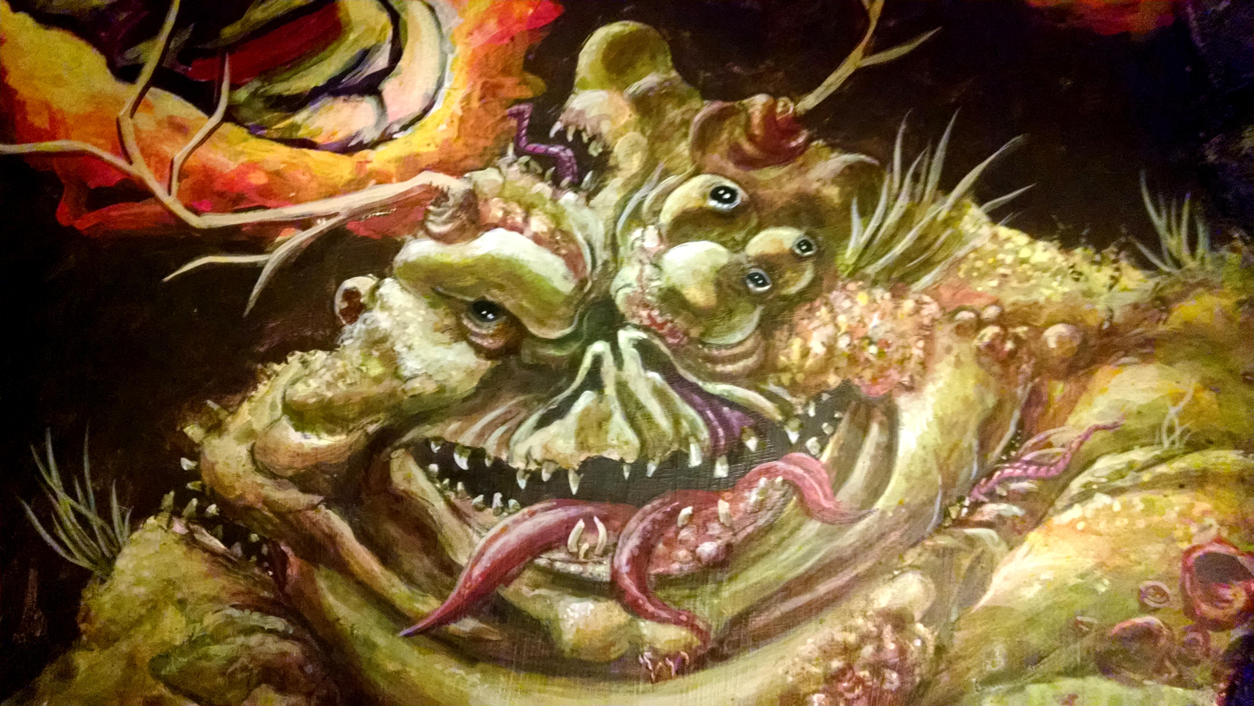 Chaos, Chaos Warrior, Daemons, Display Board, Freehand, Illustration, Khorne, Nurgle, Slaanesh, Tzeentch