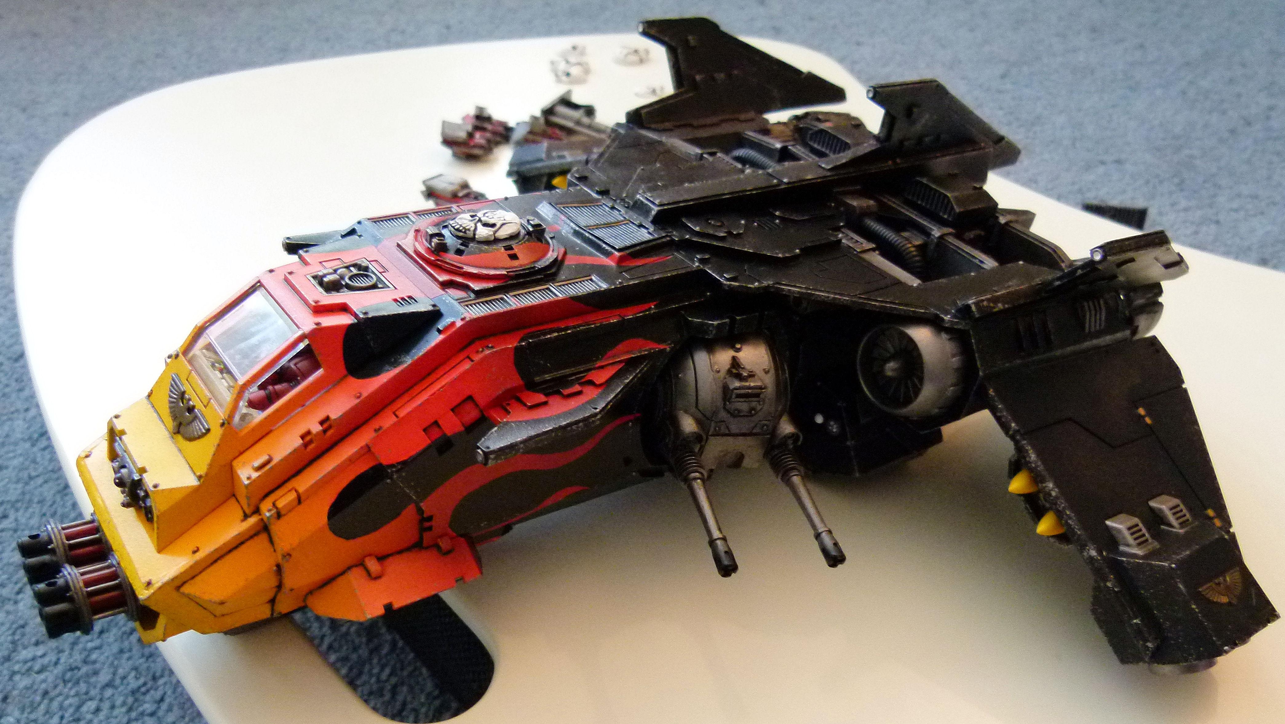 Space Marines, Fire Raptor Completed Front Left Side