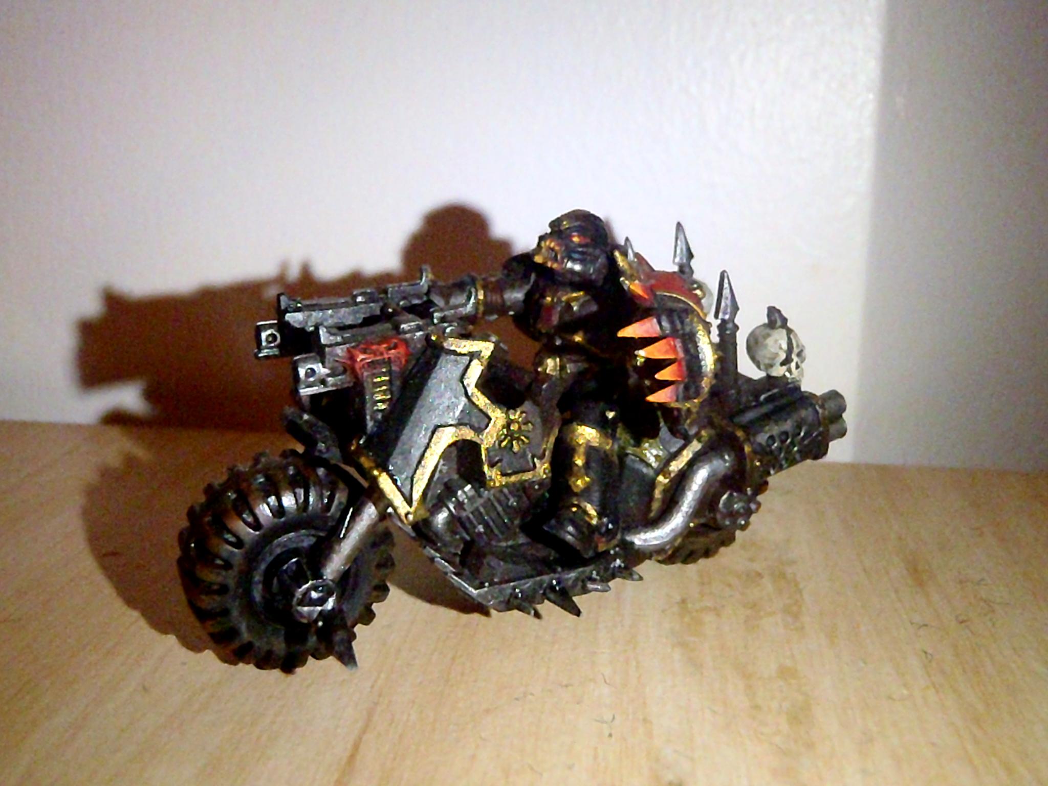 Bike, Black Legion, Chaos, Chaos Champ, Chaos Space Marines, Power Fist, Space Marines