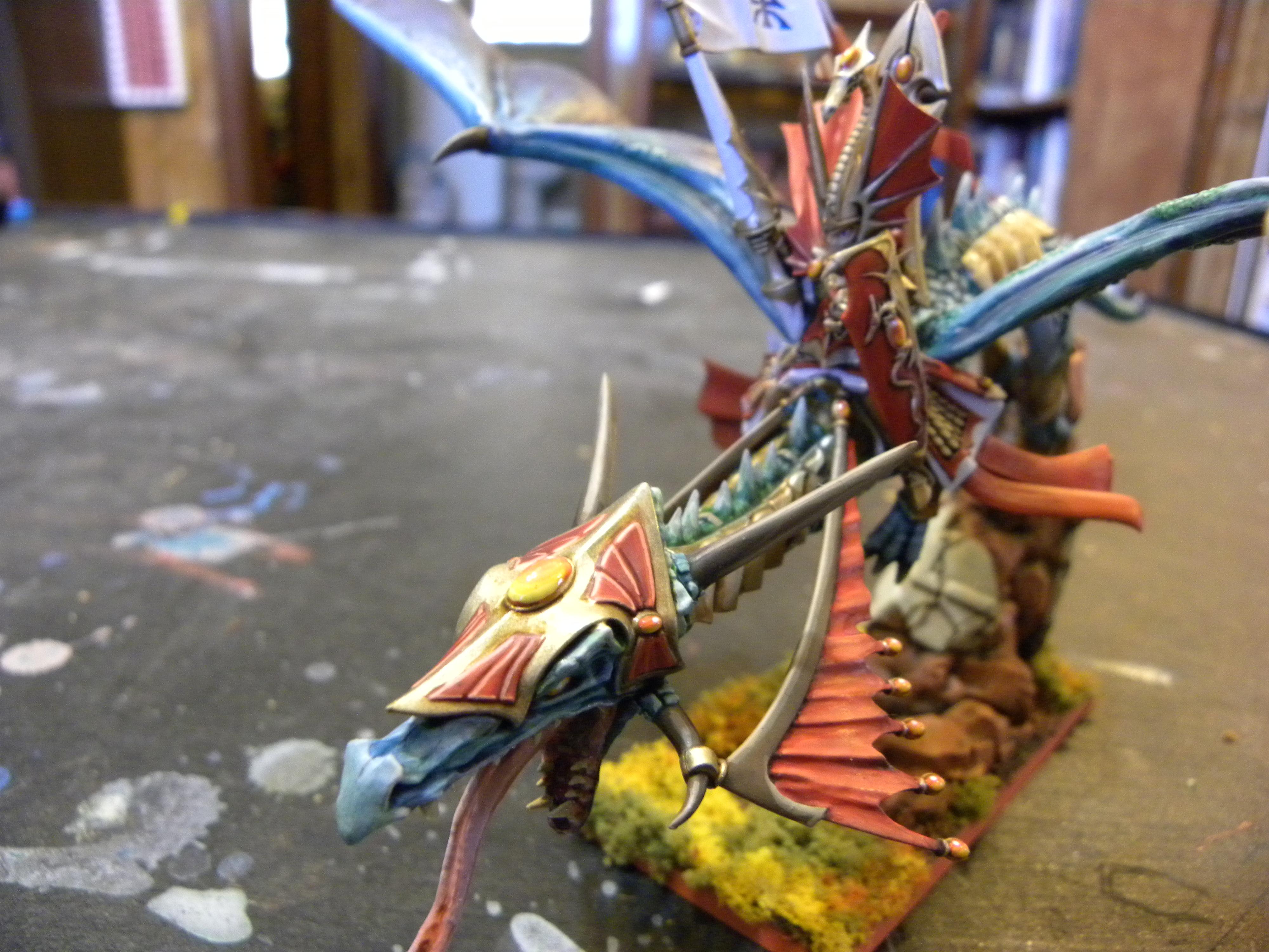 Dragon, Elves, Freehand, High Elves, Lord, Prince, Warhammer Fantasy, Wizard