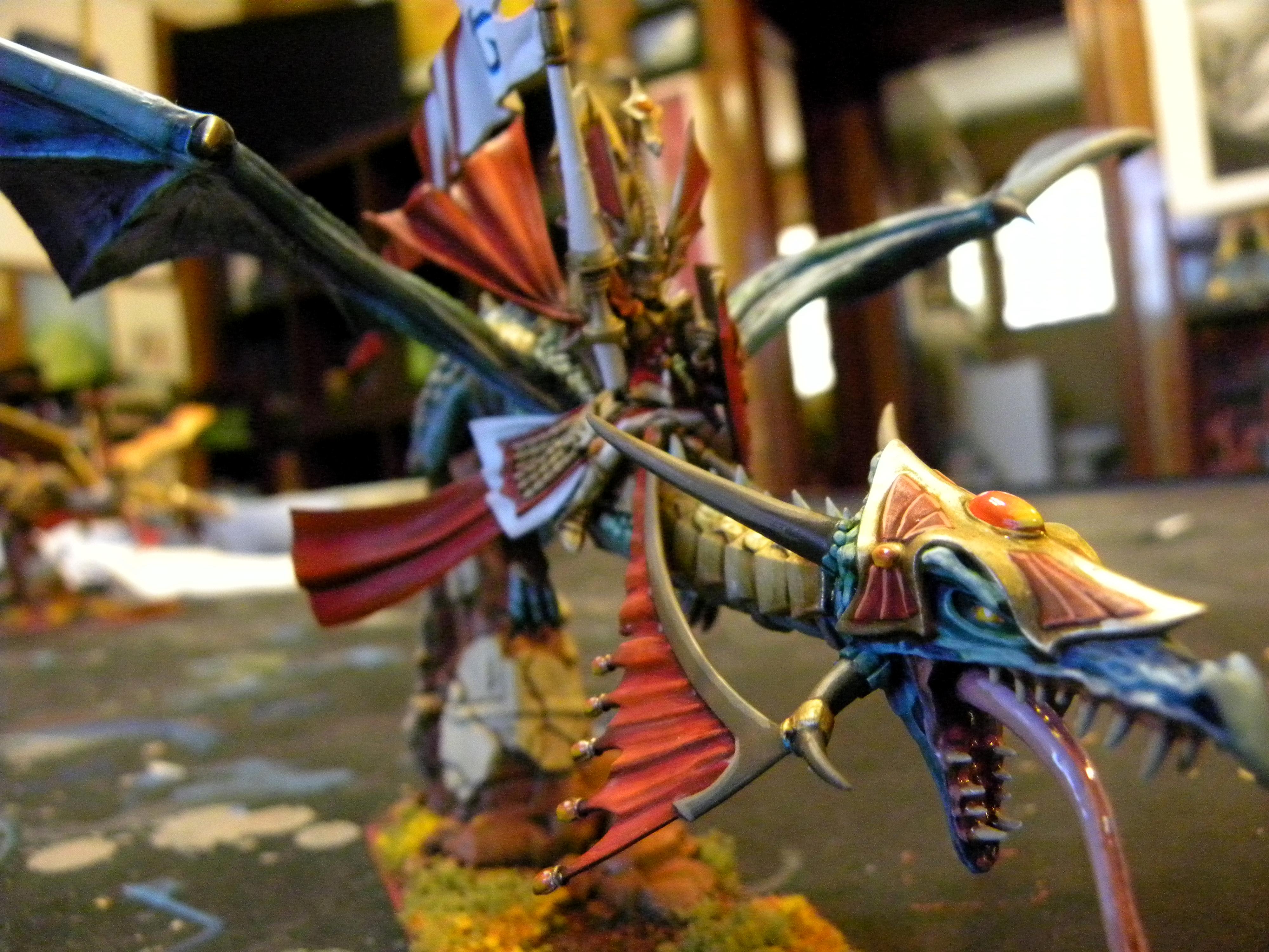 Dragon, Elves, Freehand, High Elves, Lord, Prince, Warhammer Fantasy, Wizard